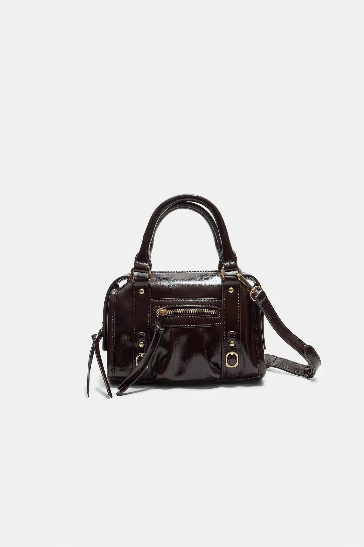 کیف شانه ای دوشی بولینگ چرم مصنوعی Stradivarius