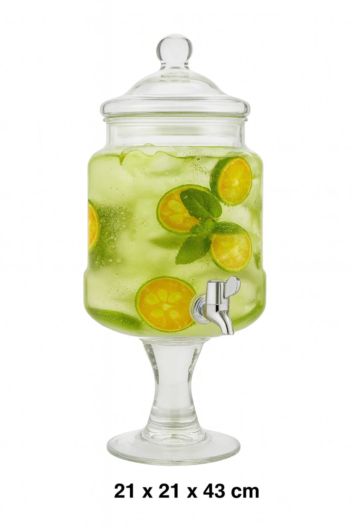 پارچ و تنگ 5.5 لیتر چشمه شیشه ای پا DISPENSER نوشیدنی شیر | لیموناد سم زدایی ارائه آب طعم دار welcomein