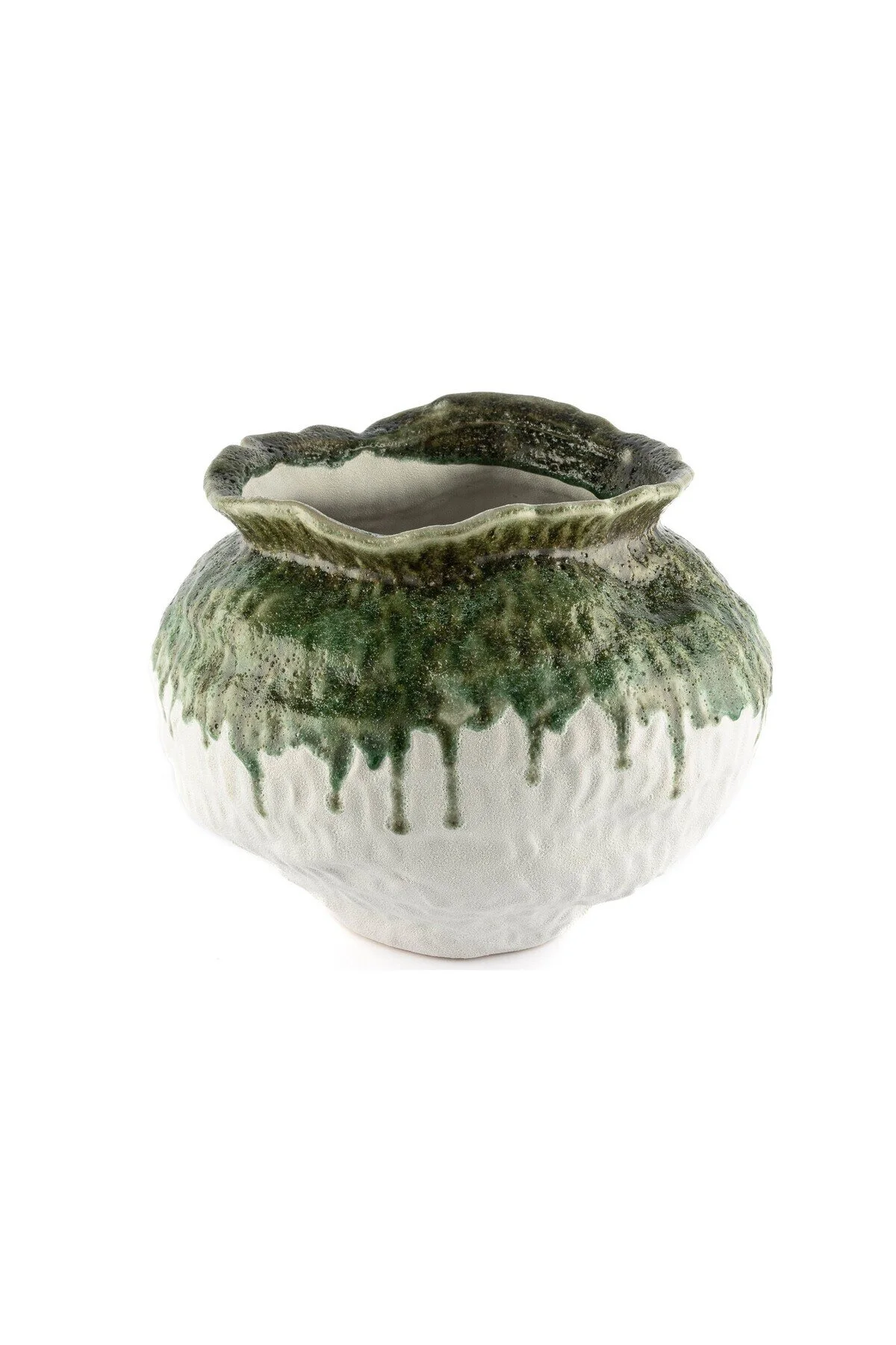 گلدان سفید سبز 40X31CM اورجینال Mikasa Moor