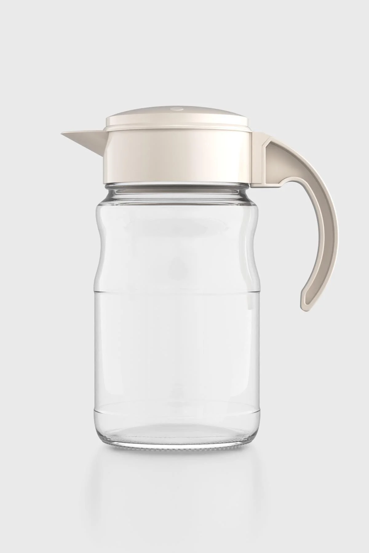 پارچ و تنگ شیشه ای بژ 1700 میلی لیتری اسپیرو با درب 111031 رنگا Renga