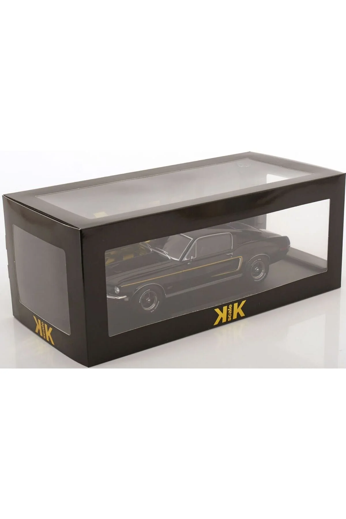 مدل خودرو 1:18 فورد موستانگ 1968 GT FASTBACK KKDC181393 ماشین سیاه DIECAST KK Scale