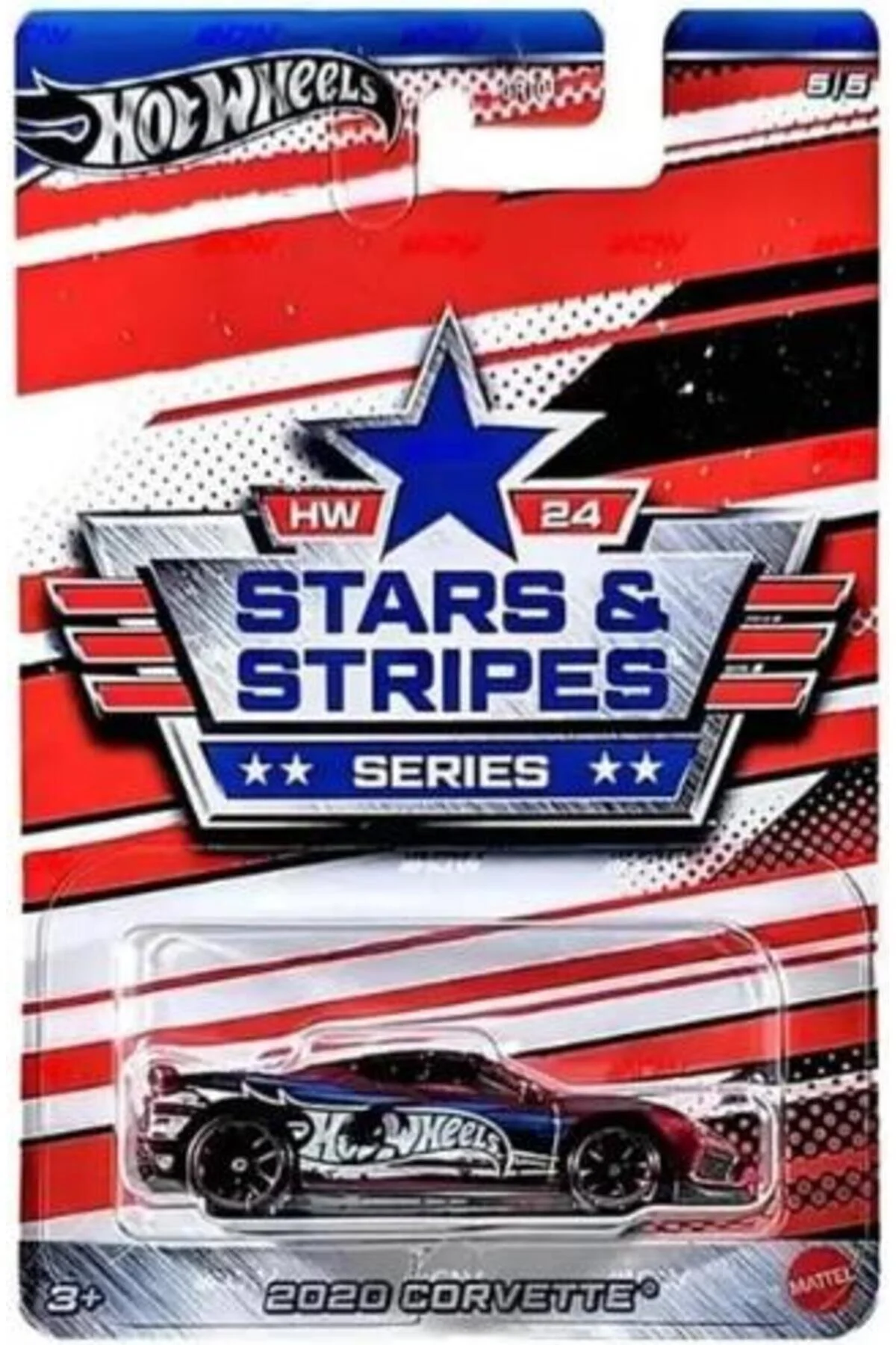 ماشین اسباب بازی STARS STRIPES SERIES 2020 CORVETTE HBW66 HOT WHEELS