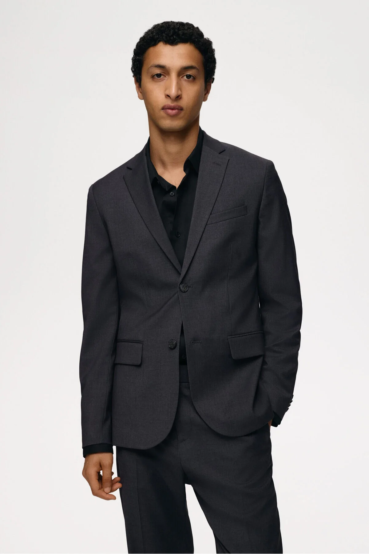 کت بلیزر مردانه ژاکت تناسب باریک اورجینال H&M