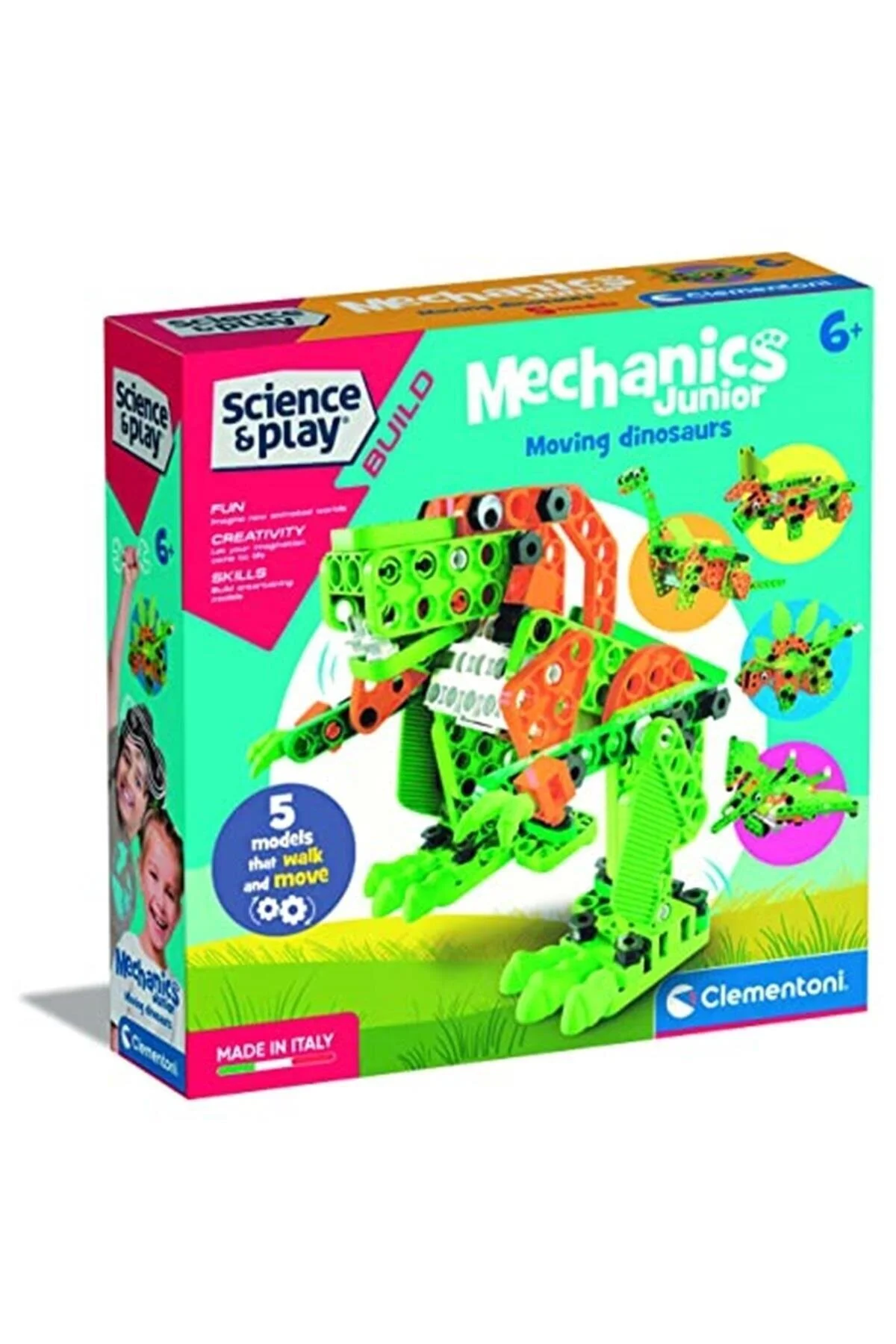 اسباب بازی های فیگور دیگر مردانه و زنانه مکانیک JUNIOR MOVING DINOSAURS 75061TR Clementoni