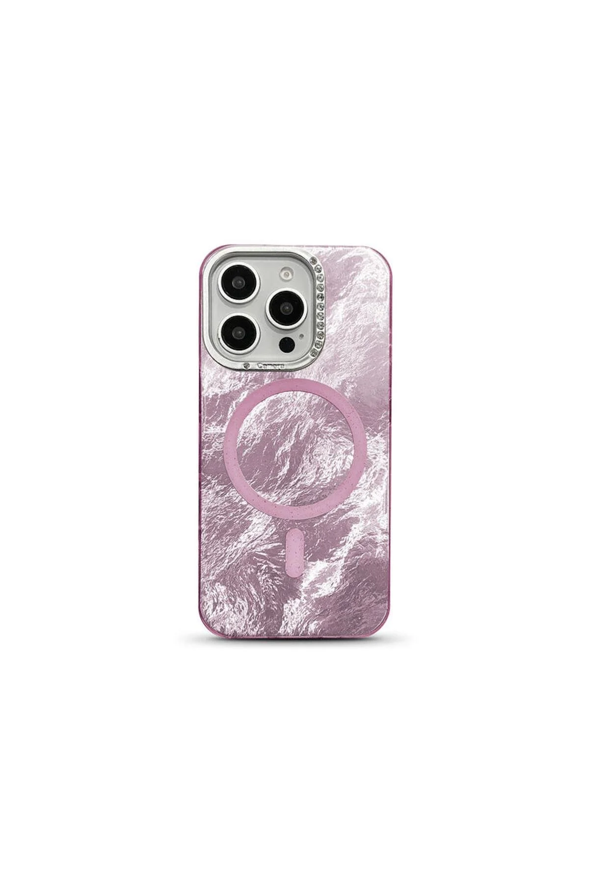 کاور و قاب APPLE IPHONE 15 PRO MAX COMPATIBLE CASE GLOW STONE سیلیکونی شارژ بی سیم LILAC اورجینال Zebana