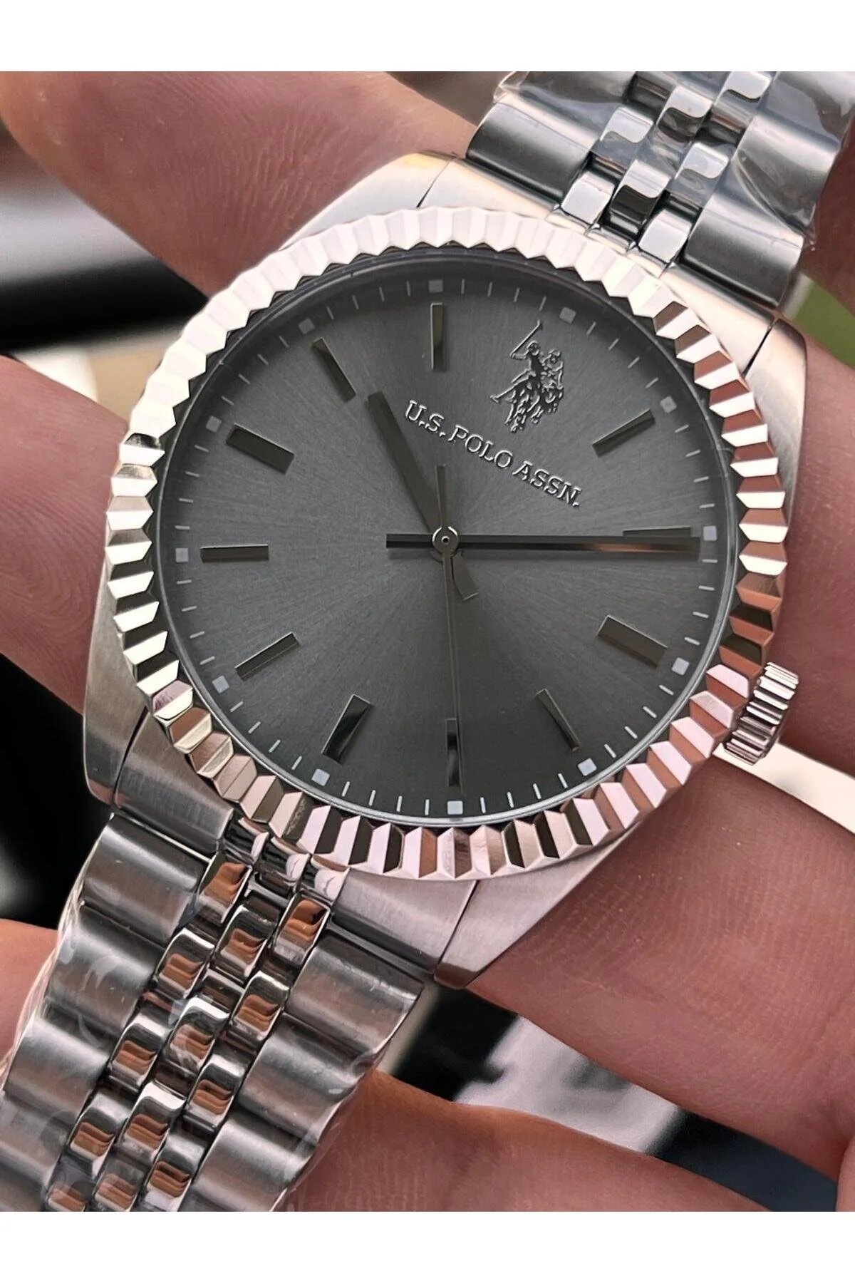 ساعت CASE STEEL U.S.POLO ASSN و KORDON 2 سال ضمانت 5 دستگاه مچی مردان مقاوم در برابر آب ATM ESUSP11111 04 یو اس پولو اورجینال U.S. Polo Assn.