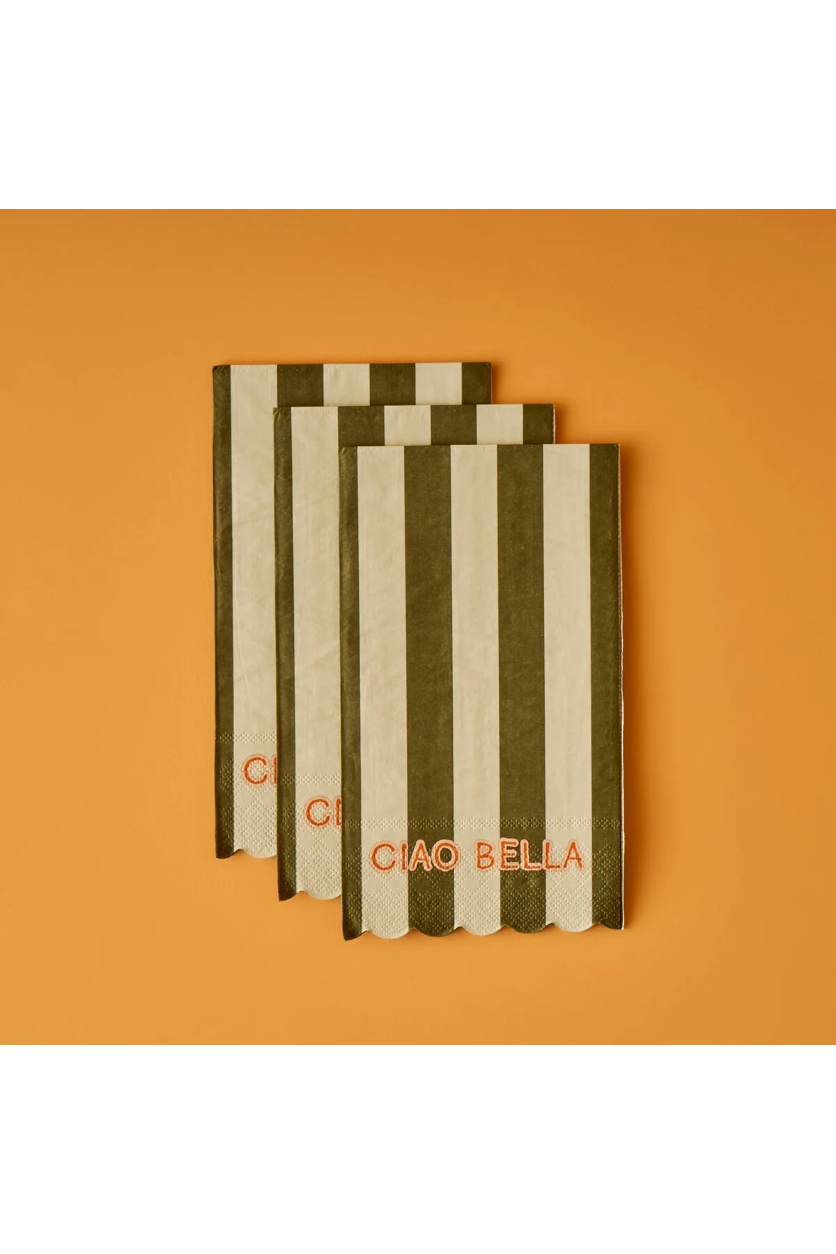 دستمال سفره خط 100 کاغذی سبز 33X39 سانتی متر Bella Maison