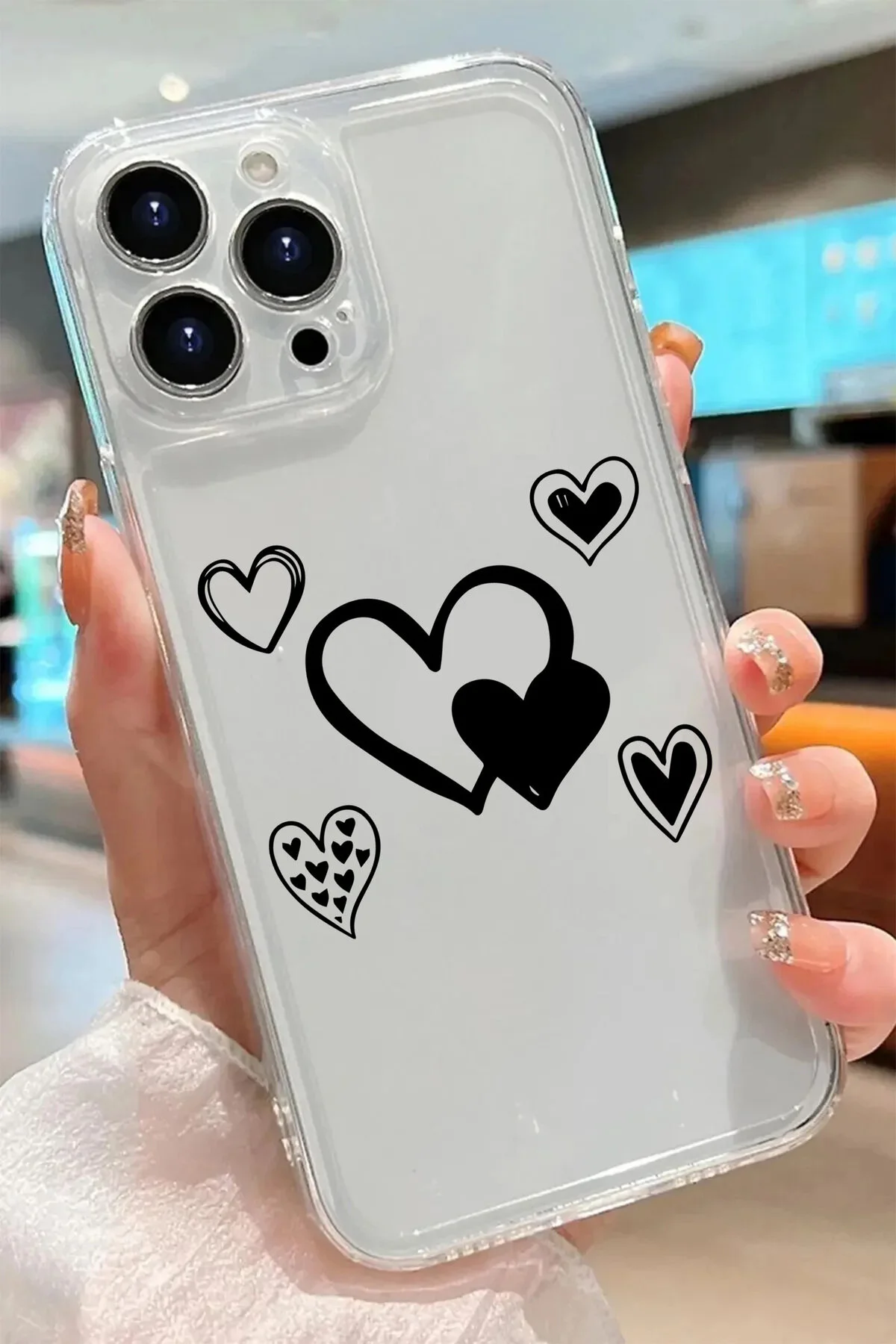 کاور و قاب سیلیکونی شفاف لوکس طرح دار سازگار با IPHONE 13 PRO MAX monalisa case