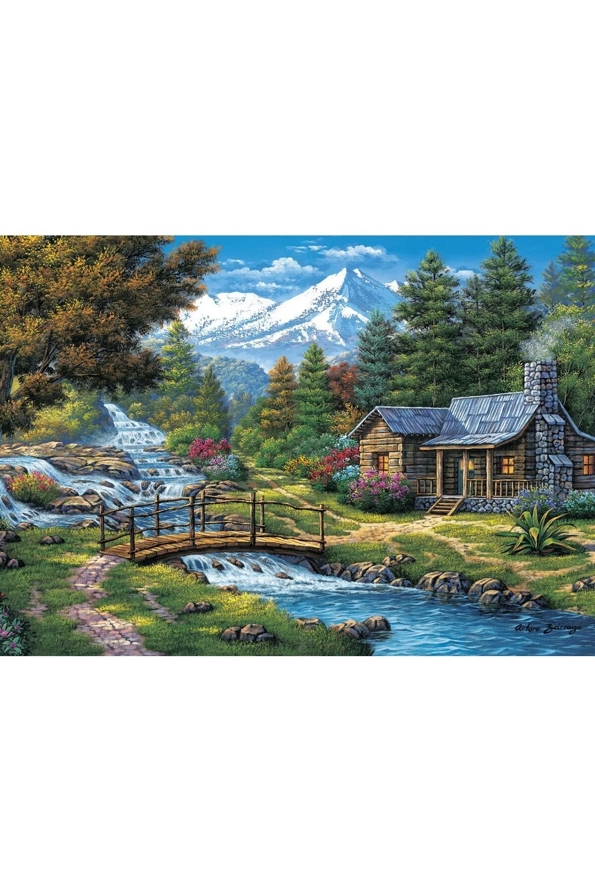 پازل TWO LITTLE WATERFALLS PIECE PUZZLE یک بازی ذهنی مفصل و سرگرم کننده است HALL BREATHE