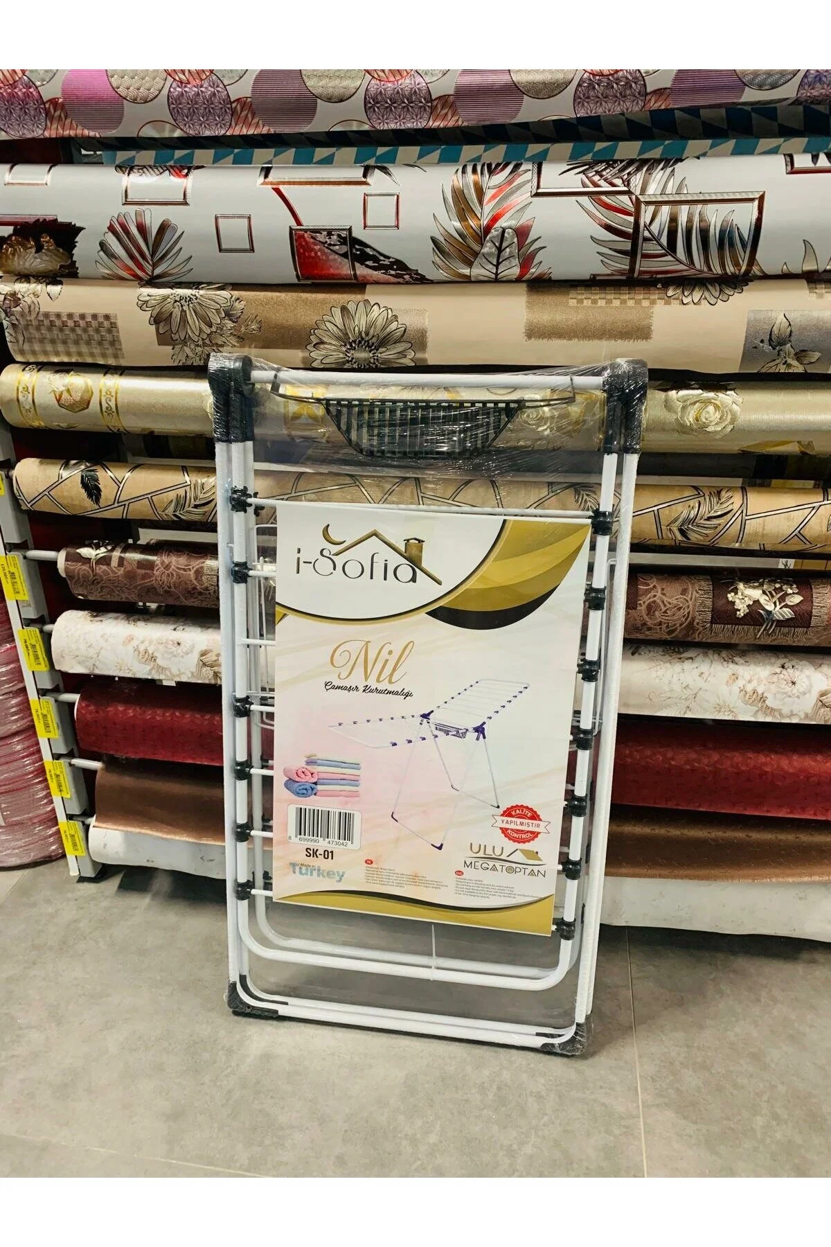 رخت آویز خشک‌کن لباس خشک کردن سیاه و سفید LİLA HOME