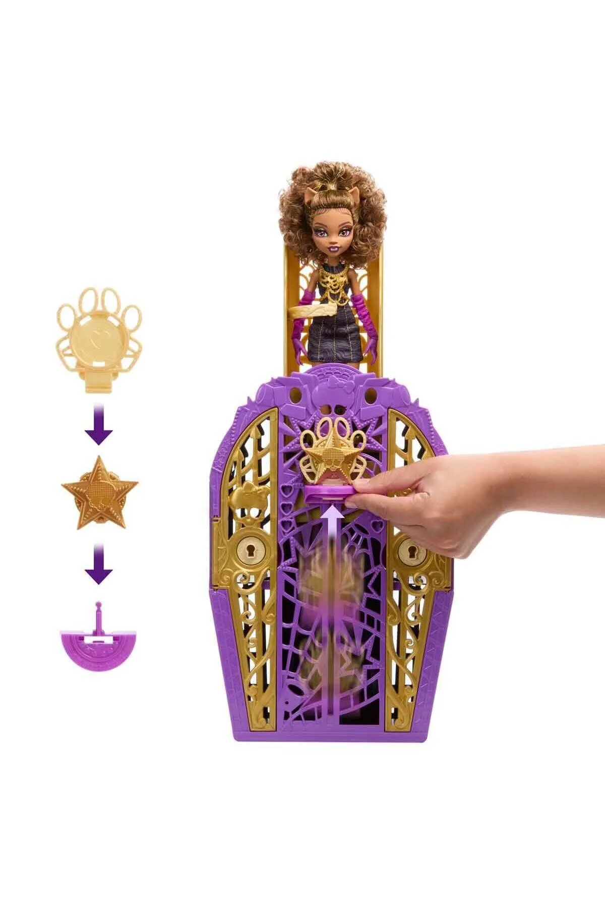 عروسک های مدل بازی دوستان اسرارآمیز مجموعه S6 JBG79 CLAWDEEN WOLF JBG80 MONSTER HIGH