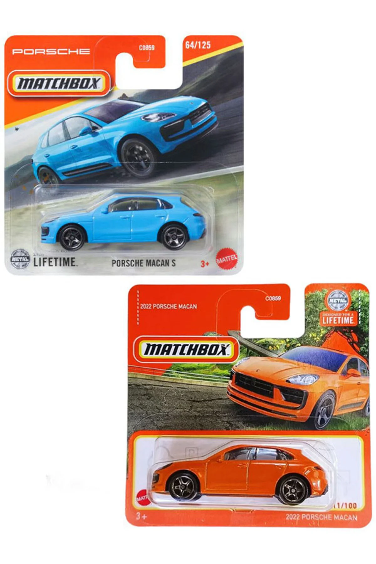 ماشین اسباب بازی MATCHBOX 2 VEHICLE SET 2022 PORSCHE MACAN & S 1 64 هات ویلز اورجینال HOT WHEELS