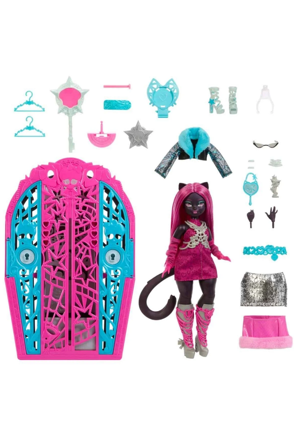 عروسک های مدل بازی دوستان مرموز مجموعه CATTY NOIR JBG82 MONSTER HIGH