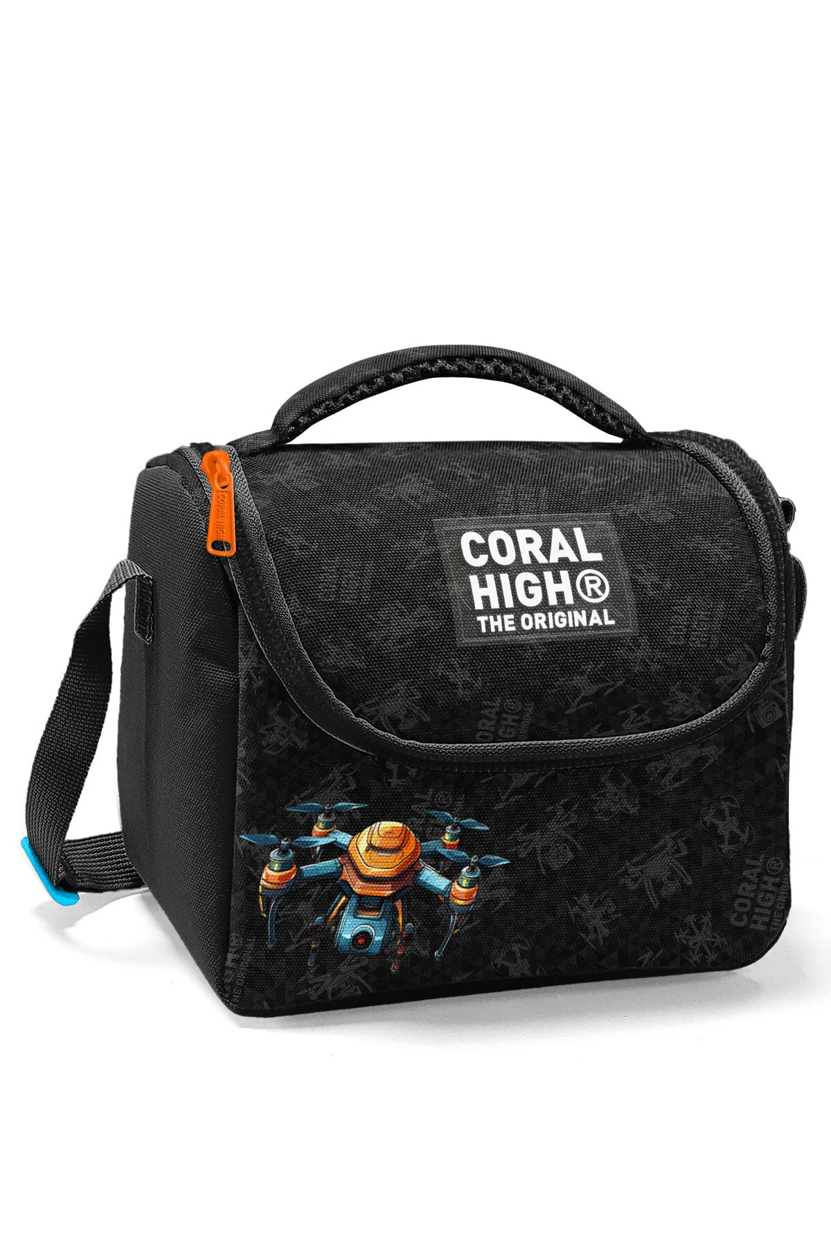 کیف ناهار جعبه نهار ترمو طرح دار پهپاد مشکی 22791 Coral High