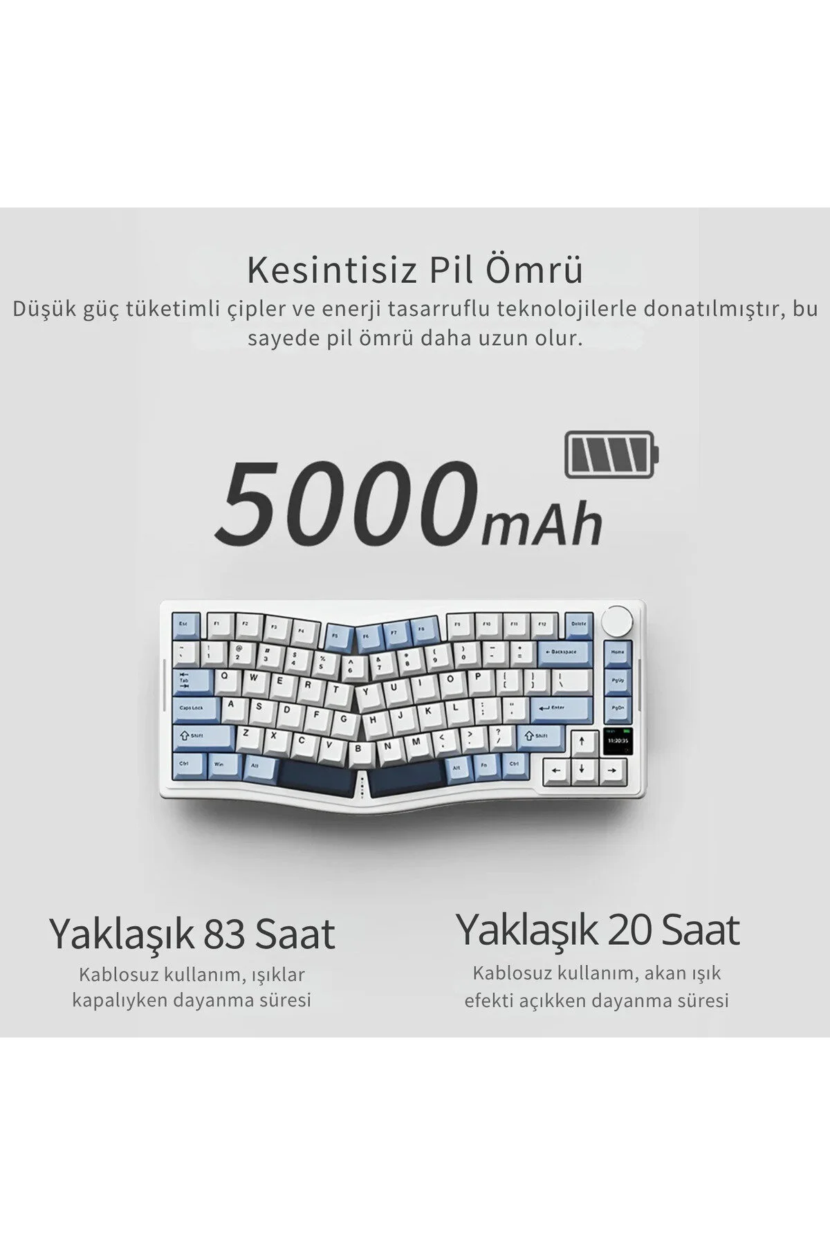 کیبورد مخصوص بازی BT5.1 2. USB DYNAMIC RGB BLUE Ajazz