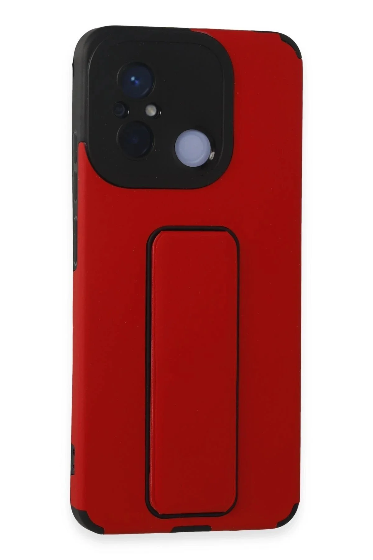 کاور و قاب XIAOMI REDMI 12C CASE SILICONE WITH MEGA STAND RED cenk x store