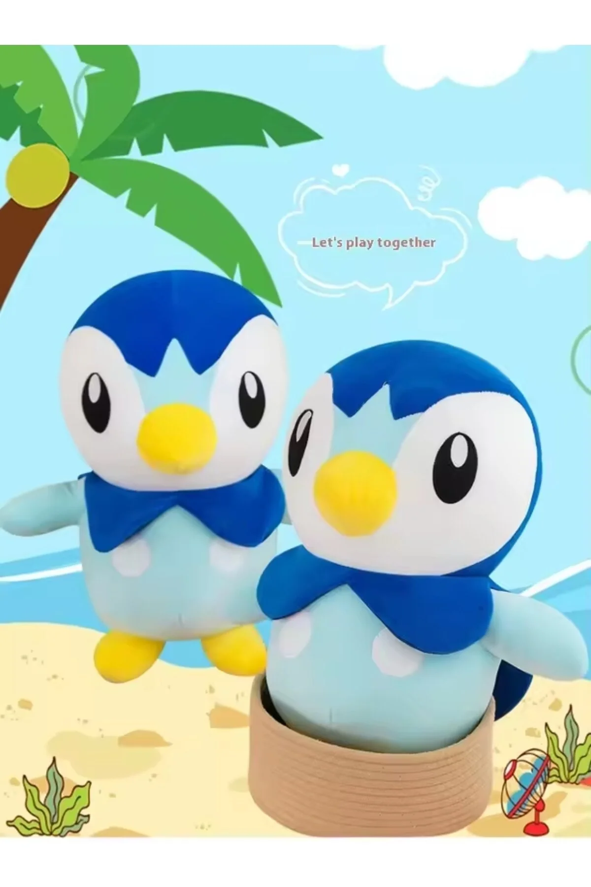 اسباب بازی های پشمی مخمل خواب دار PIPLUP پوکمون POKEMON پنگوئن 40 سانتی متری NB market