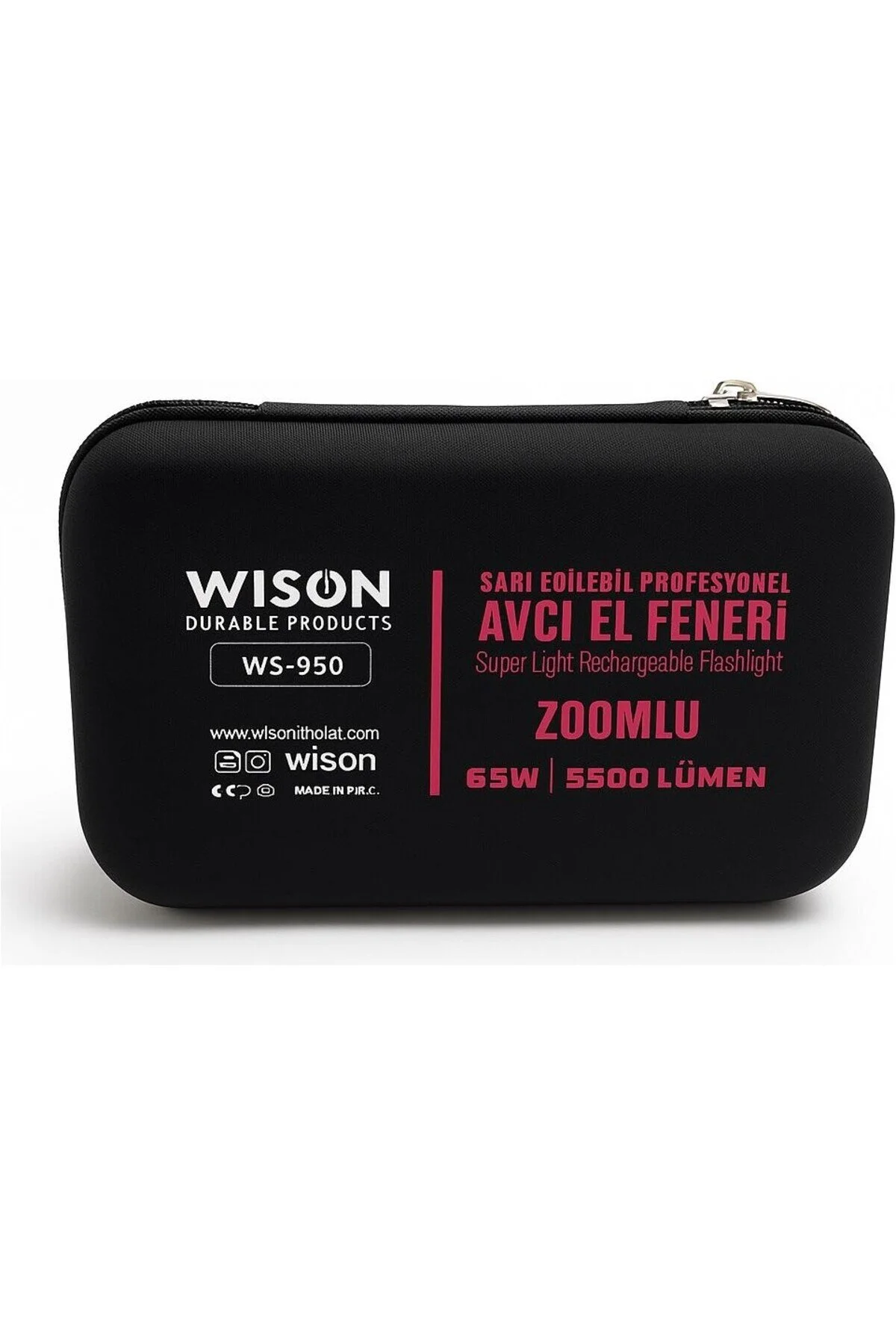 چراغ قوه WS 950 5500 لومن 55 WAT قابل شارژ حرفه ای زوم شکارچی Wıson