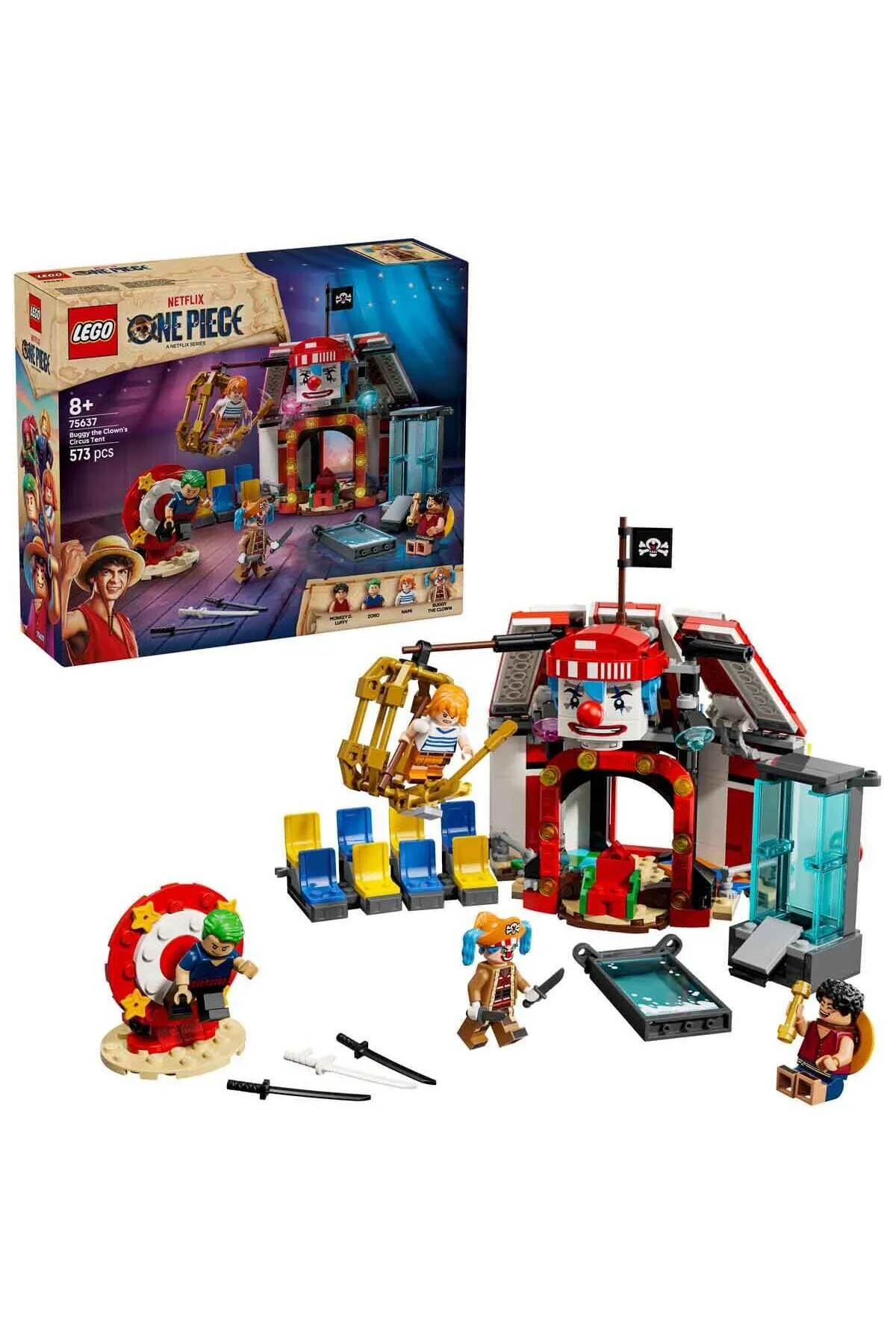 لگو و اسباب بازی های ساخت محور ONE PIECE CLOWN BUGGY'S CIRCUS TENT 75637 خلاقانه برای کودکان 8 سال به بالا از ترکیه LEGO