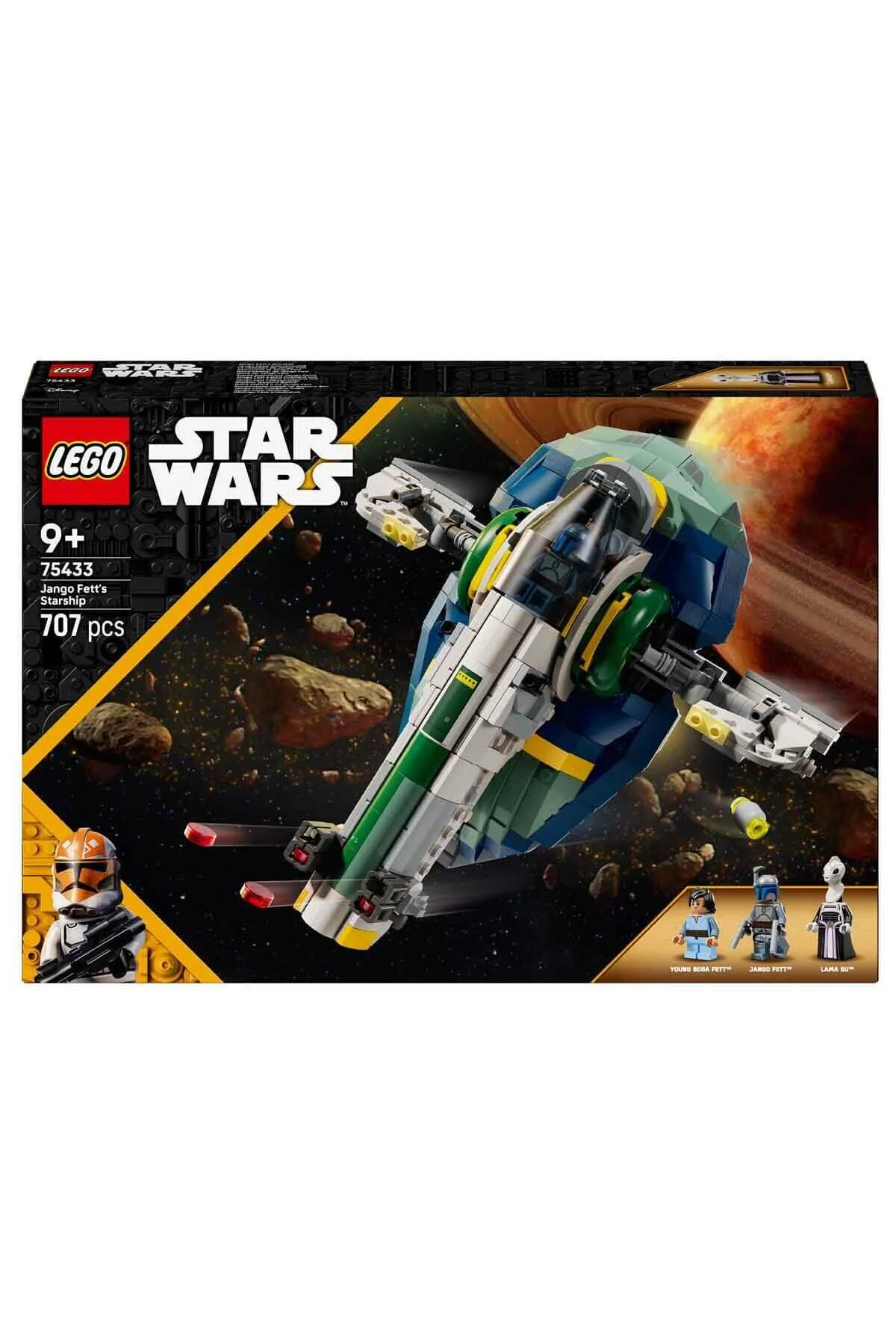 لگو و اسباب بازی های ساخت محور دخترانه پسرانه بچگانه جنگ ستارگان: حمله به کلون JANGO FETT'S STARSHIP 75433 کودکان 9 ساله بالاتر LEGO