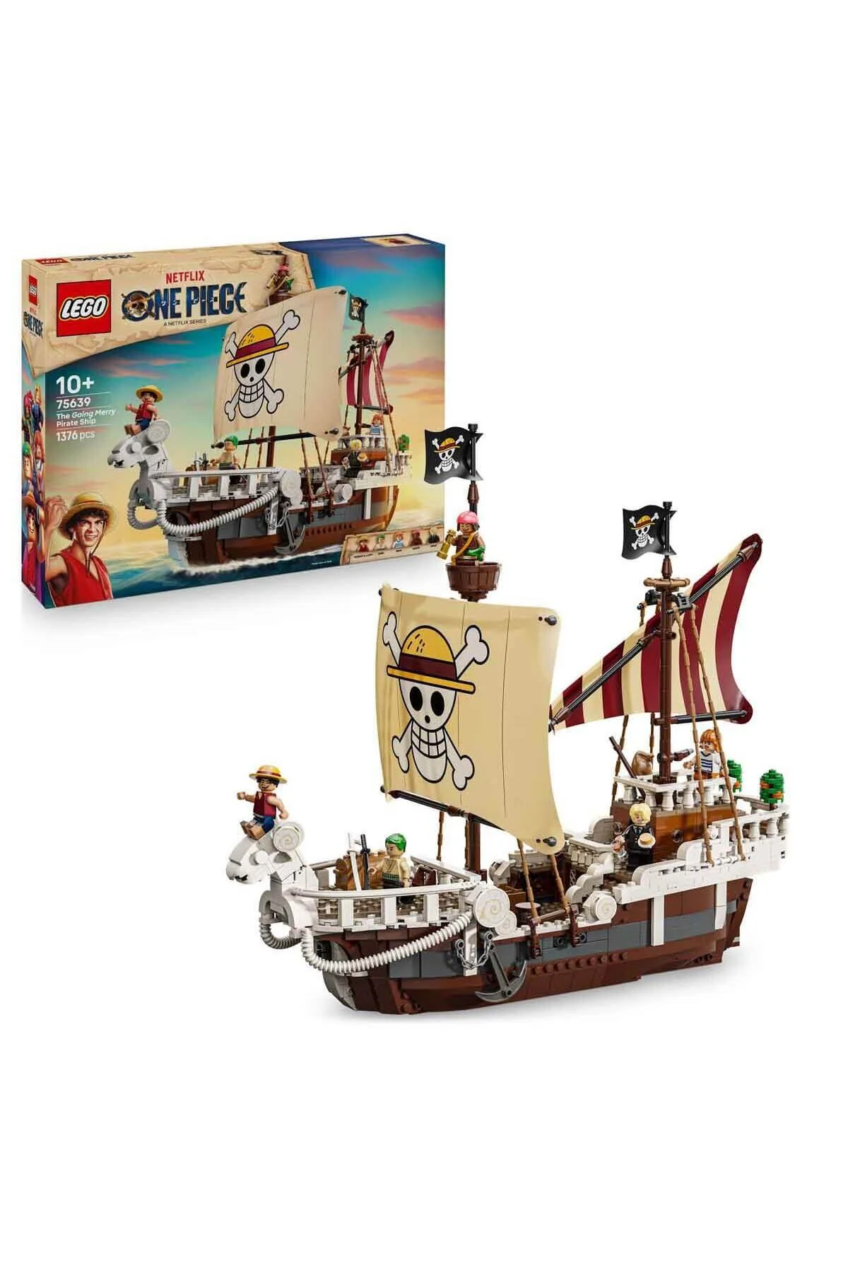 لگو و اسباب بازی های ساخت محور ONE PIECE GOING MERRY PIRATE SHIP 75639 5 مینی فیگور انیمه برای کودکان 10 سال به بالا از ترکیه LEGO