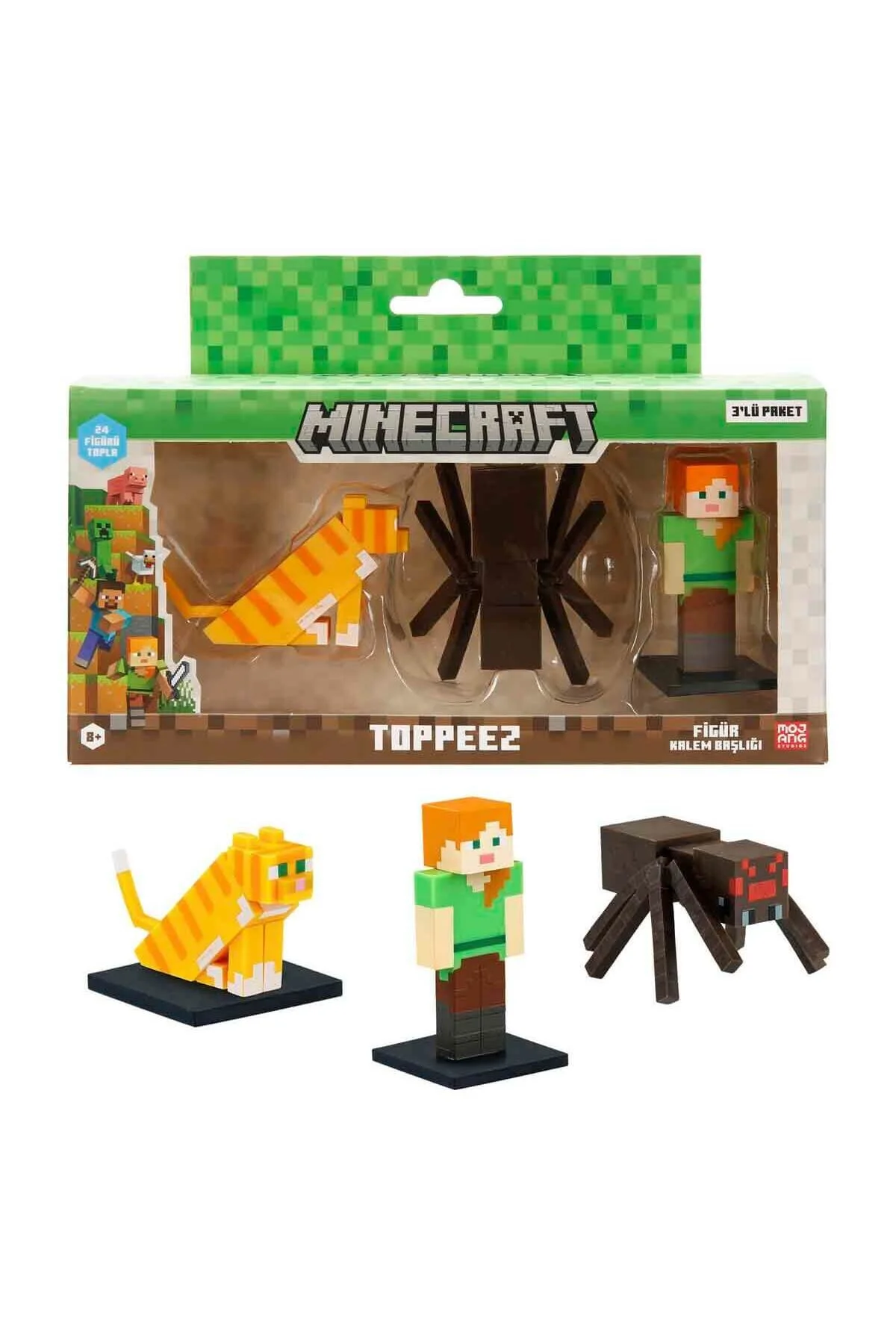 اسباب بازی TOPPEEZ 3 گربه عنکبوت الکس ماینکرفت اورجینال Minecraft