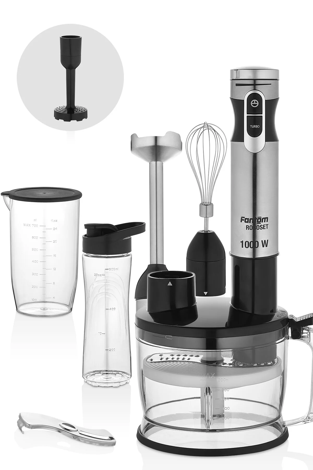 ست مخلوط کن خاکستری BL 1000 SET مجموعه اسموتی FANTOM