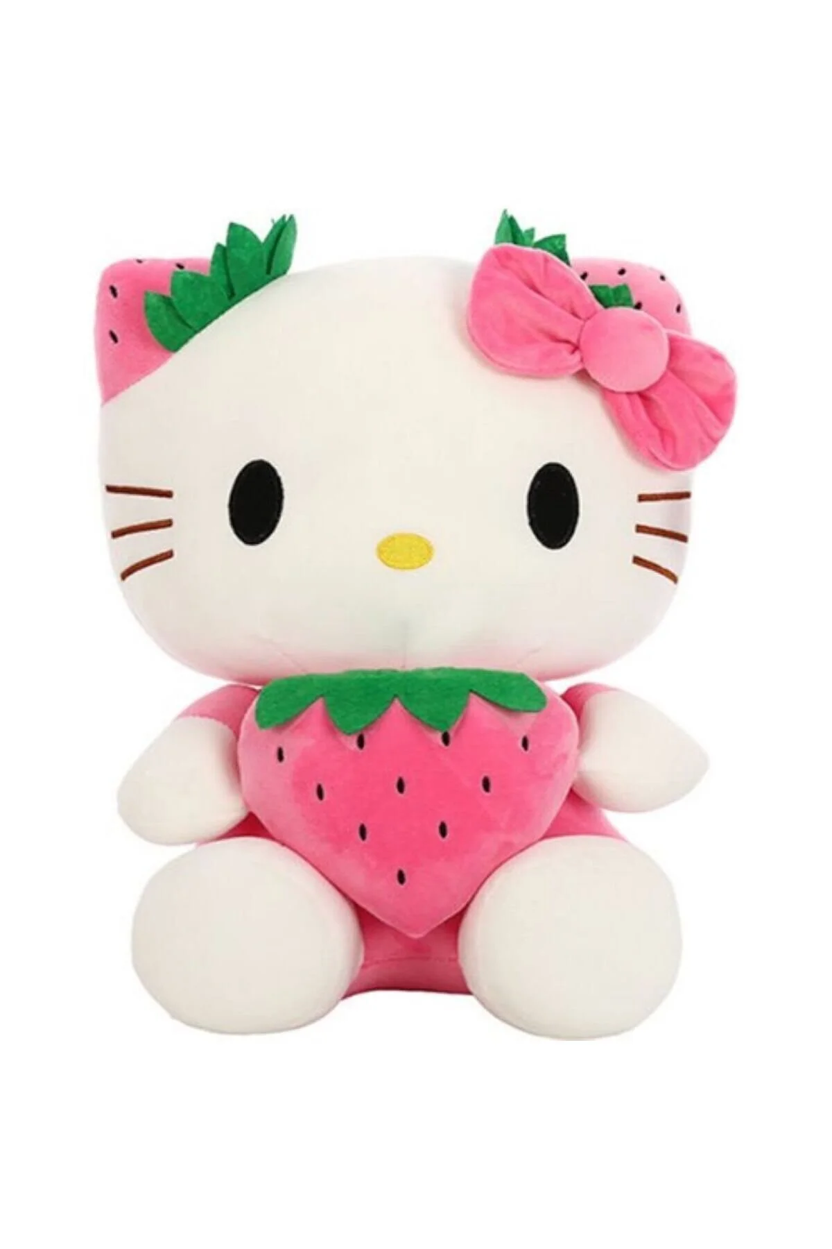 اسباب بازی های پشمی HELLO KITTY مخملی نرم چند رنگ پارچه با کیفیت و همراه خواب 38 سانتی متر X 35 16 MİLKYADATOYS