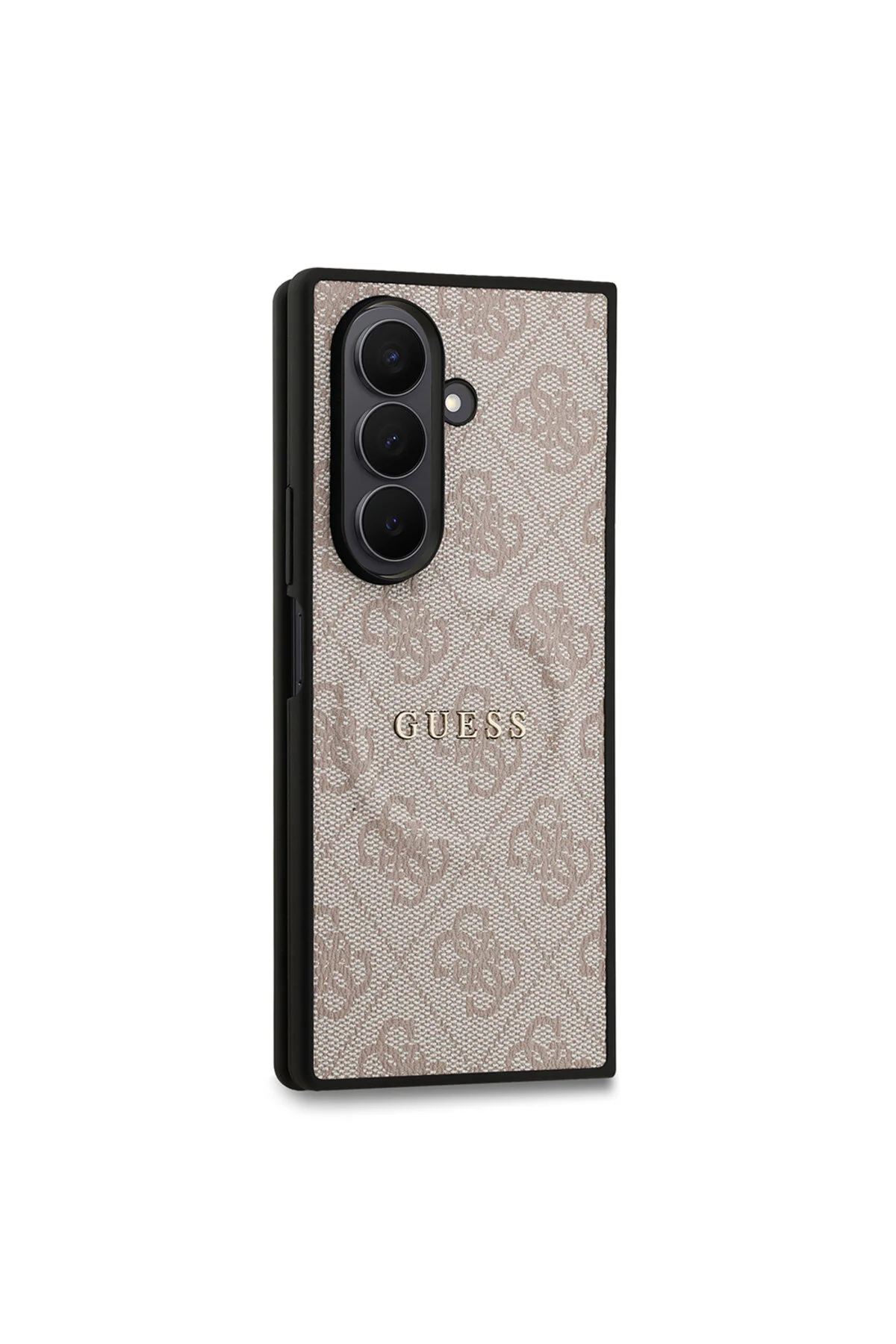 کاور و قاب سازگار GALAXY Z FOLD 7 دارای مجوز M SAFE ویژه الگوی 4G متن لوگو جلد صورتی Guess