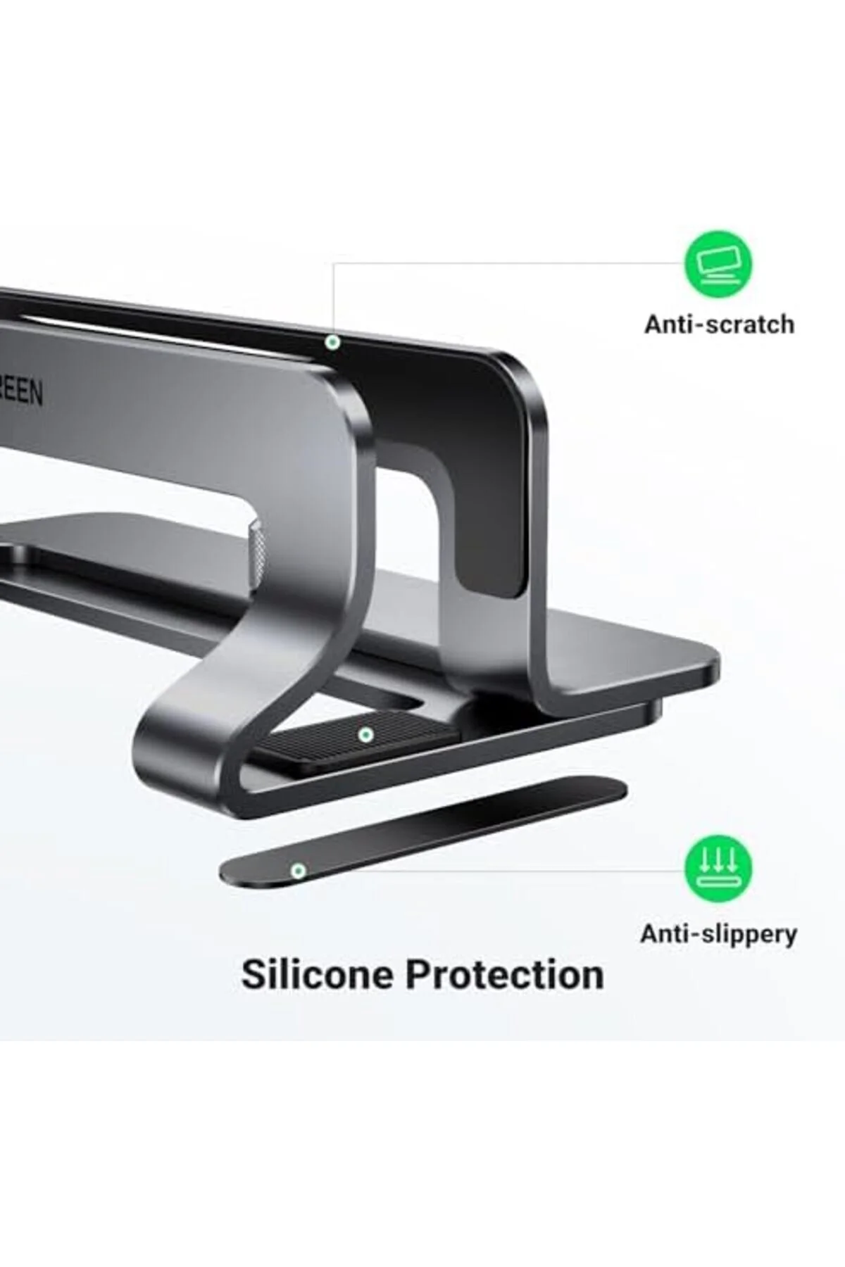 پایه تبلت RICHSHOP 20471 DESKTOP VERTICAL ALUMINUM MACBOOK 1115018 Ugreen
