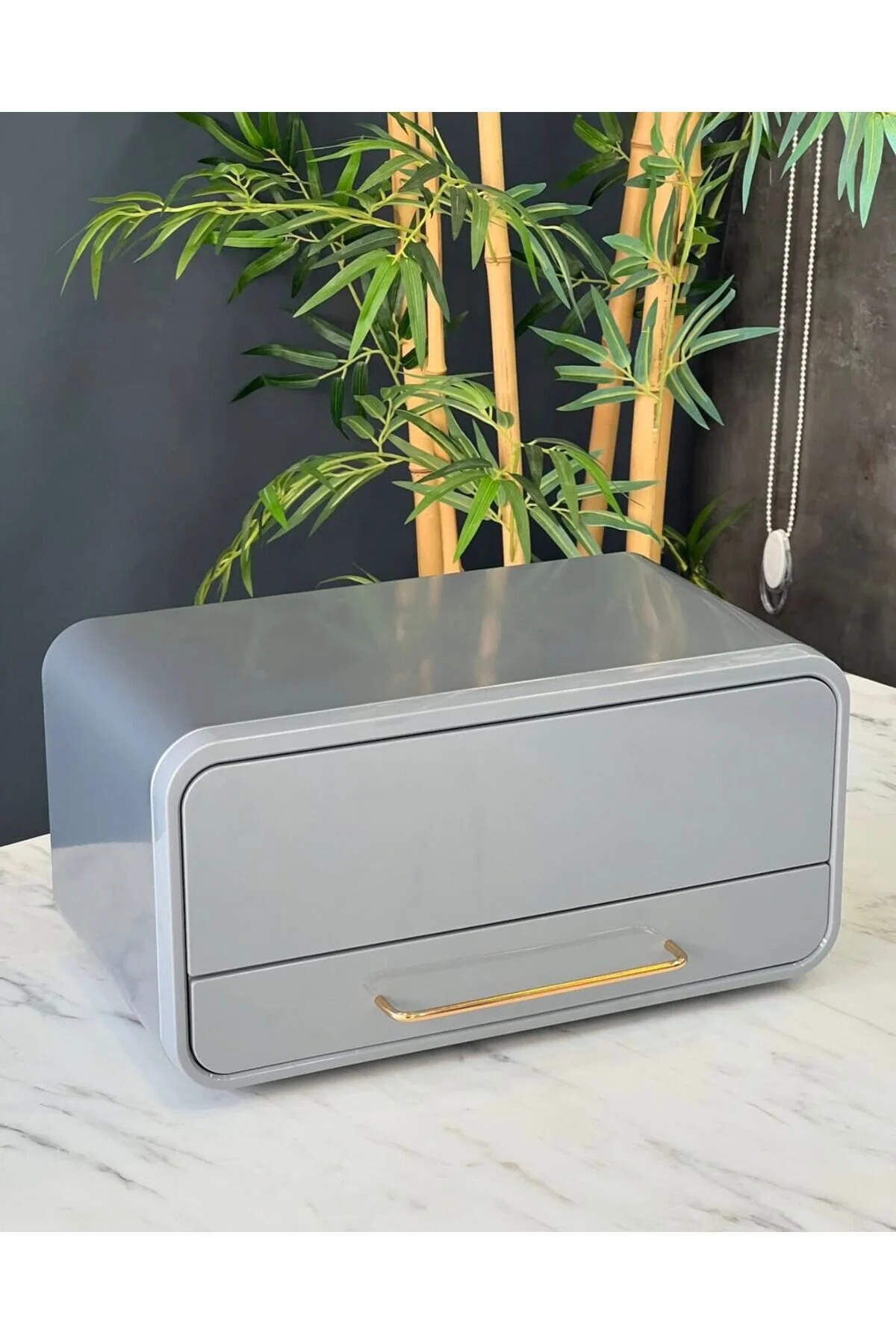 جعبه و سبد نان CARINA LUXURY BREAD GREY اورجینال Home