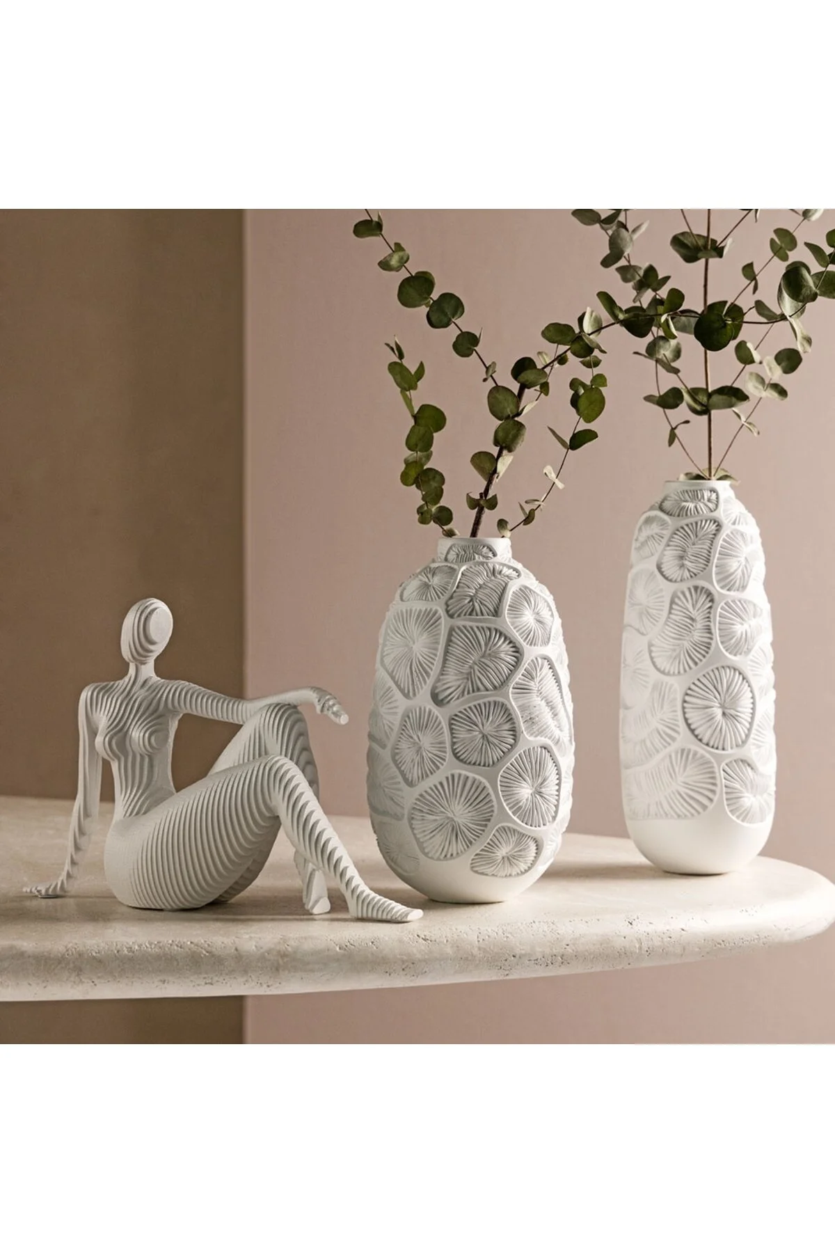 گلدان کامینو سفید 17X28CM اورجینال Mudo Concept