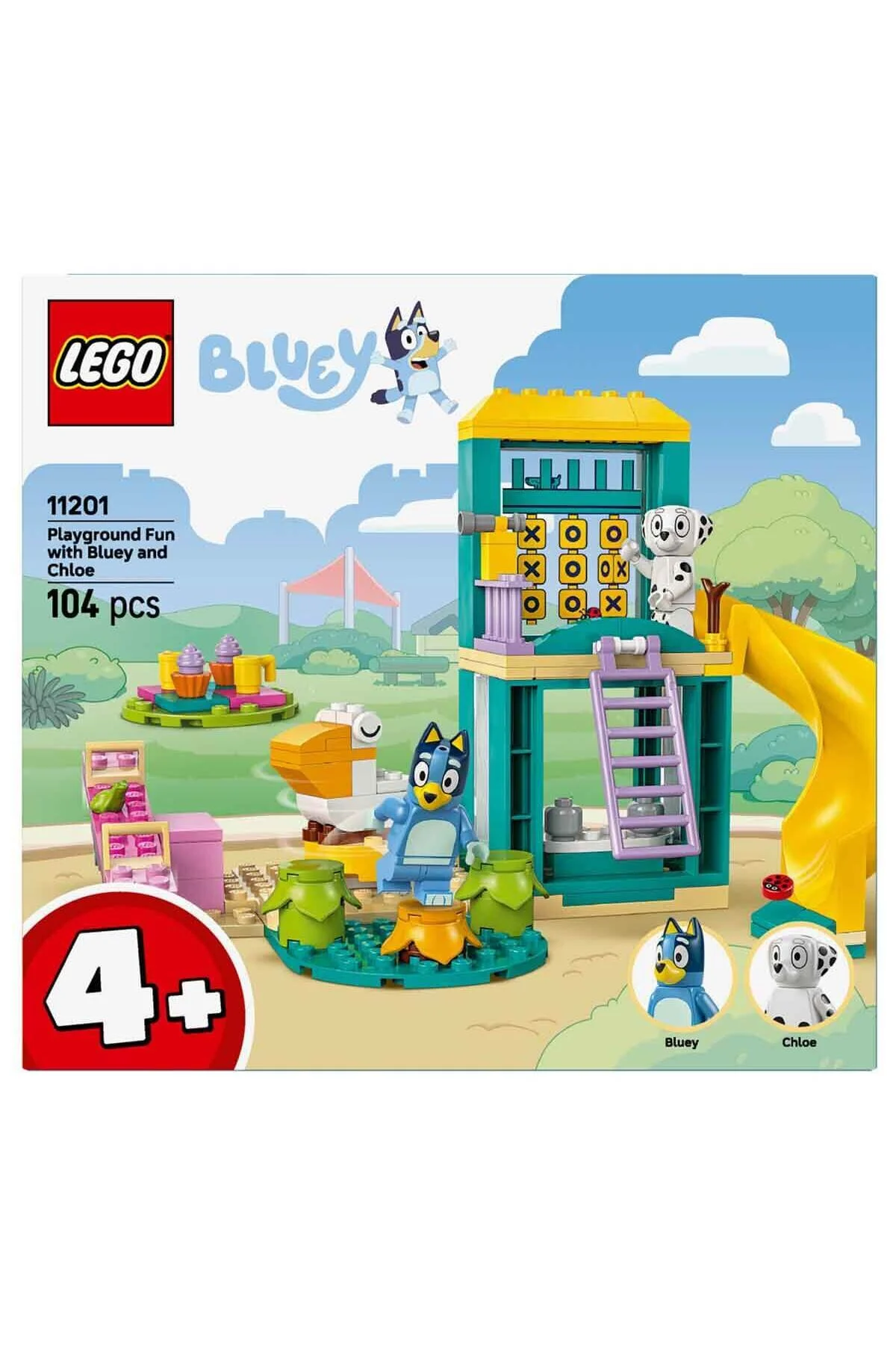 لگو و اسباب بازی های ساخت محور دخترانه پسرانه بچگانه BLUEY: زمین با BLUEY CHLOE FUN 11201 ایجاد برای کودکان بالای سن بیشتر LEGO