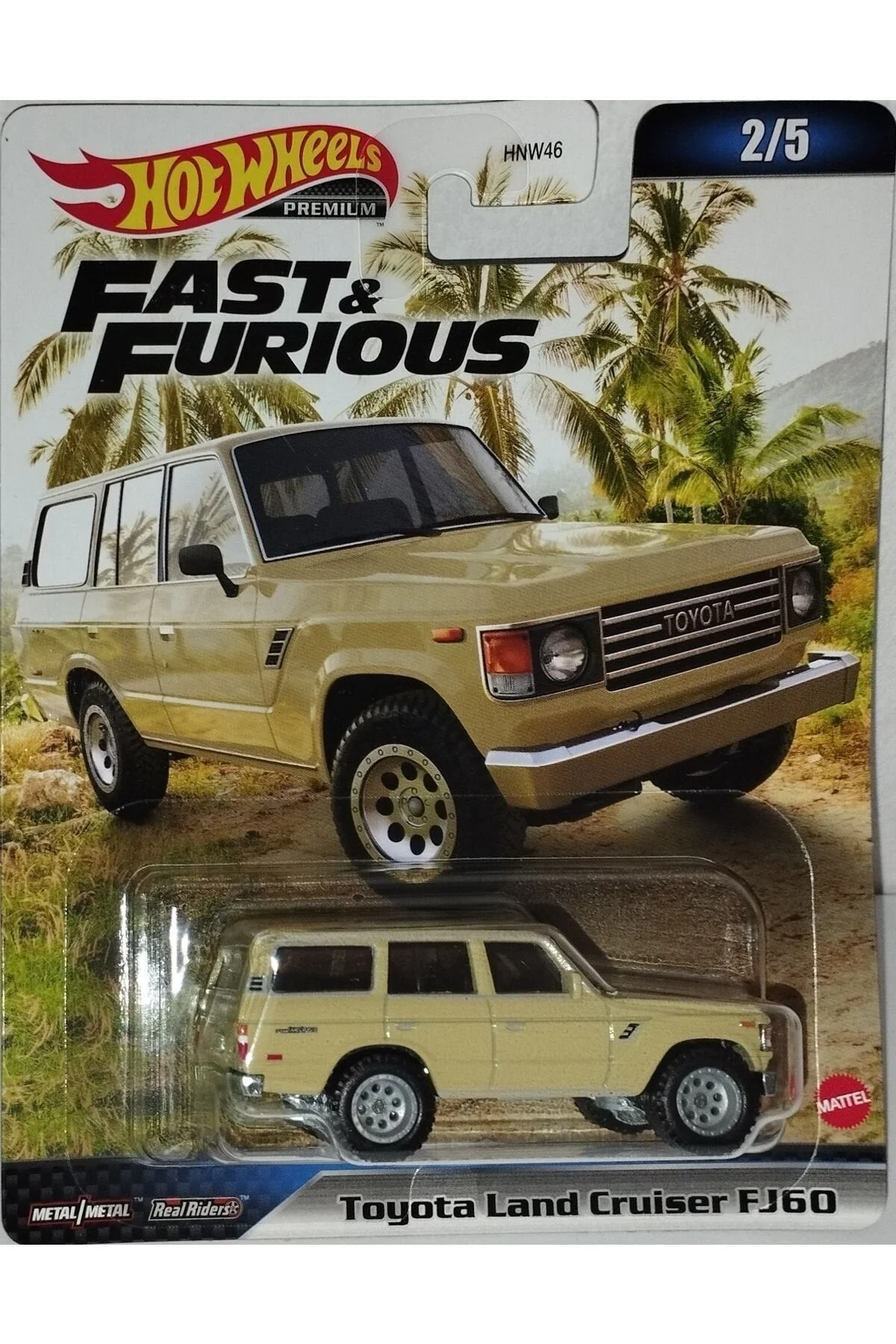 ماشین اسباب بازی تویوتا لندکروزر سریع و خشن ممتاز FJ60 HNW46 HNW53 HOT WHEELS
