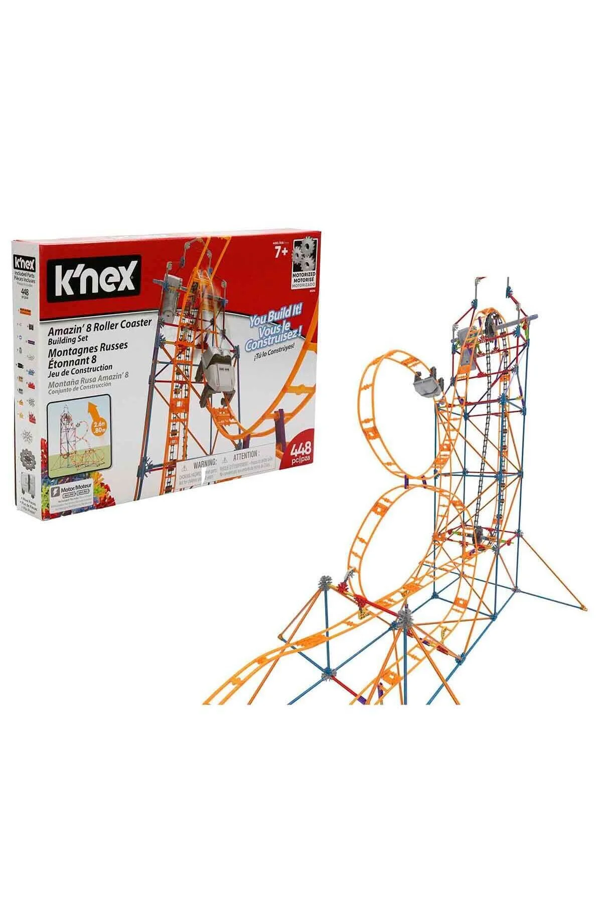 لگو و اسباب بازی های ساخت محور ست موتوری ترن هوایی KNEX آمازین 8 448 عددی از ترکیه Knex