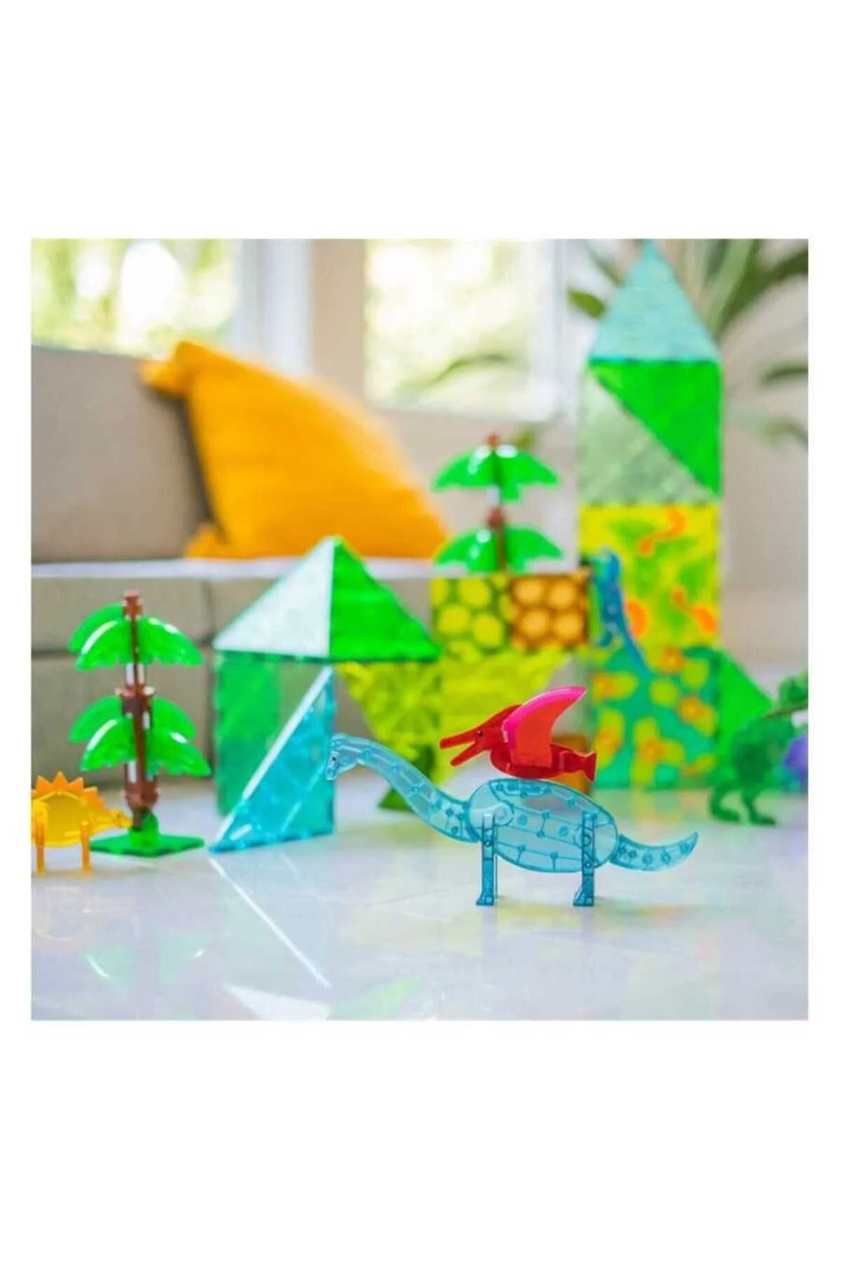 لگو و اسباب بازی های ساخت محور MAGNATILES DINOSAUR WORLD 50 PIECES XL 22850 از ترکیه Magna Tiles