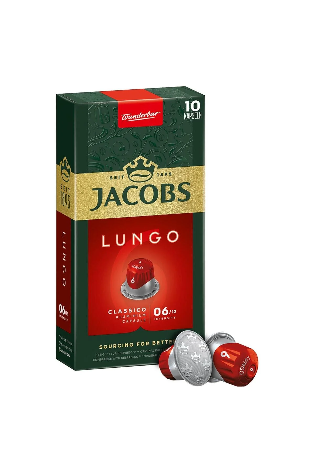 کپسول قهوه LUNGO 6 CLASSIC NESPRESSO سازگار با 10 Jacobs