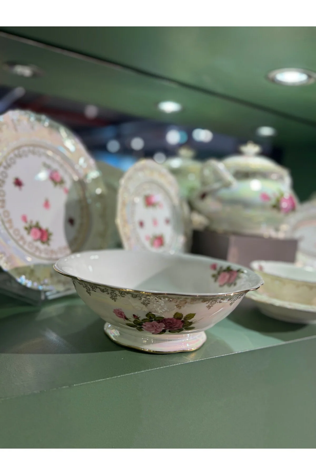 سرویس غذاخوری ESTERHOMEDECOR 12 شخص 60 قطعه شام چینی SEDEFLI مجموعه گل hediye