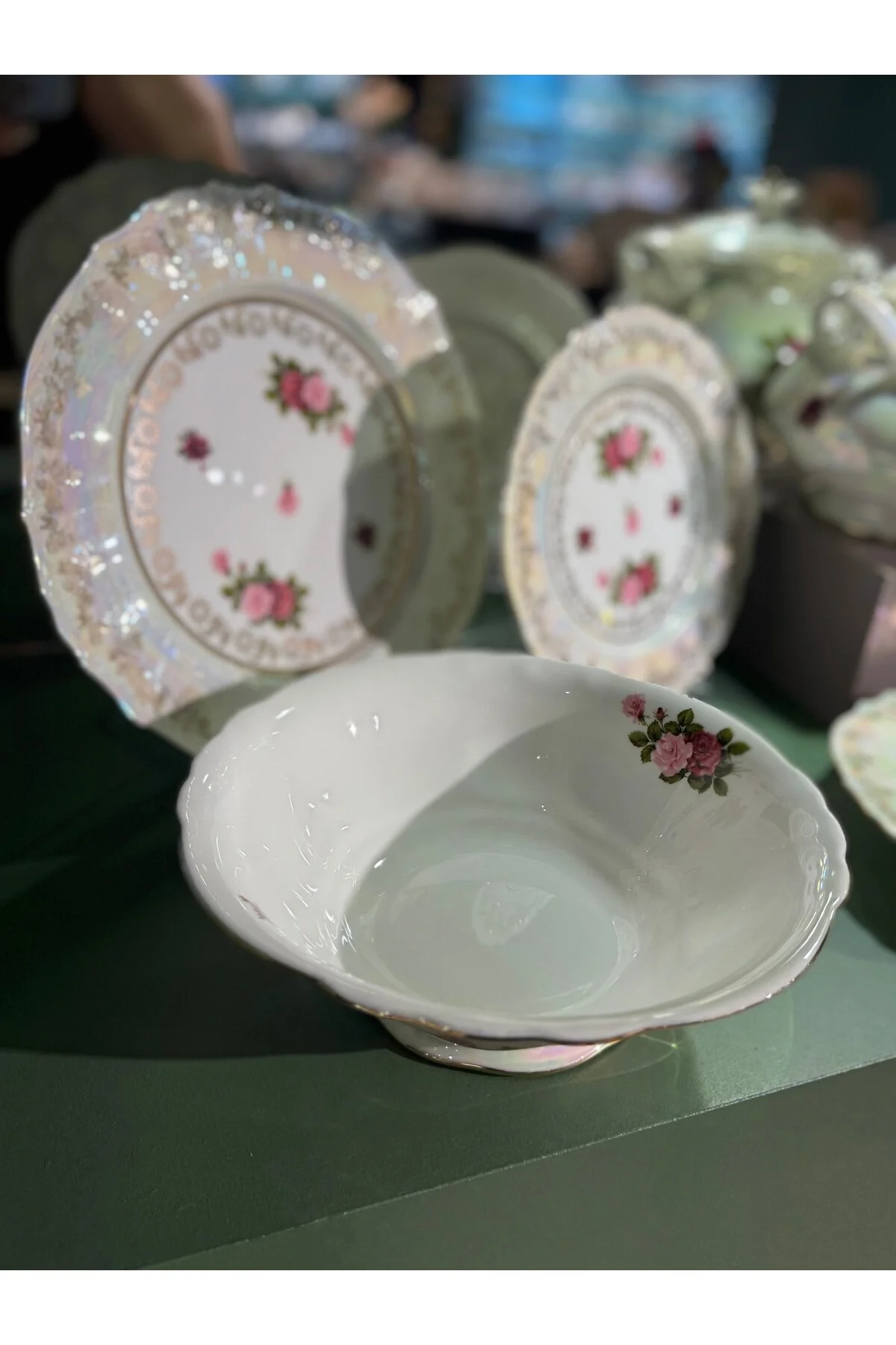سرویس غذاخوری ESTERHOMEDECOR 12 شخص 60 قطعه شام چینی SEDEFLI مجموعه گل hediye