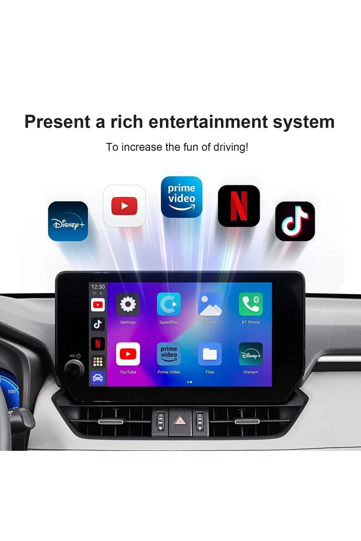 اینترکام GA70 WIRELESS CARPLAY ANDROID و APPLE FOR YOUTUBE NETFLIX GOOGLE PLAY از 4 CORE پشتیبانی کردند Apera