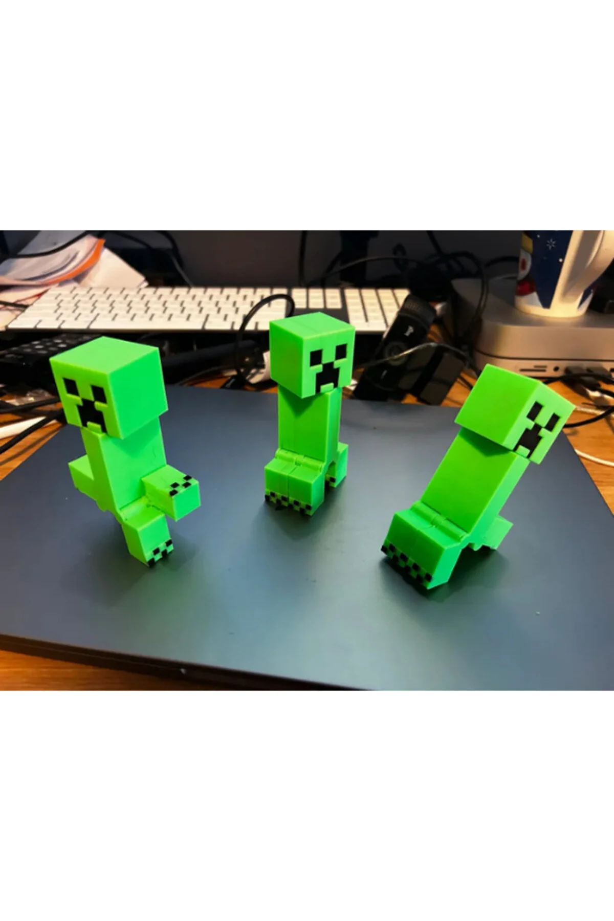 اشیاء دکوراتیو و مجسمه MINECRAFT ANIMATED CREEPER FIGURE 3 PCS FLEXIS WE MAKE IT POSSIBLE FOR YOU