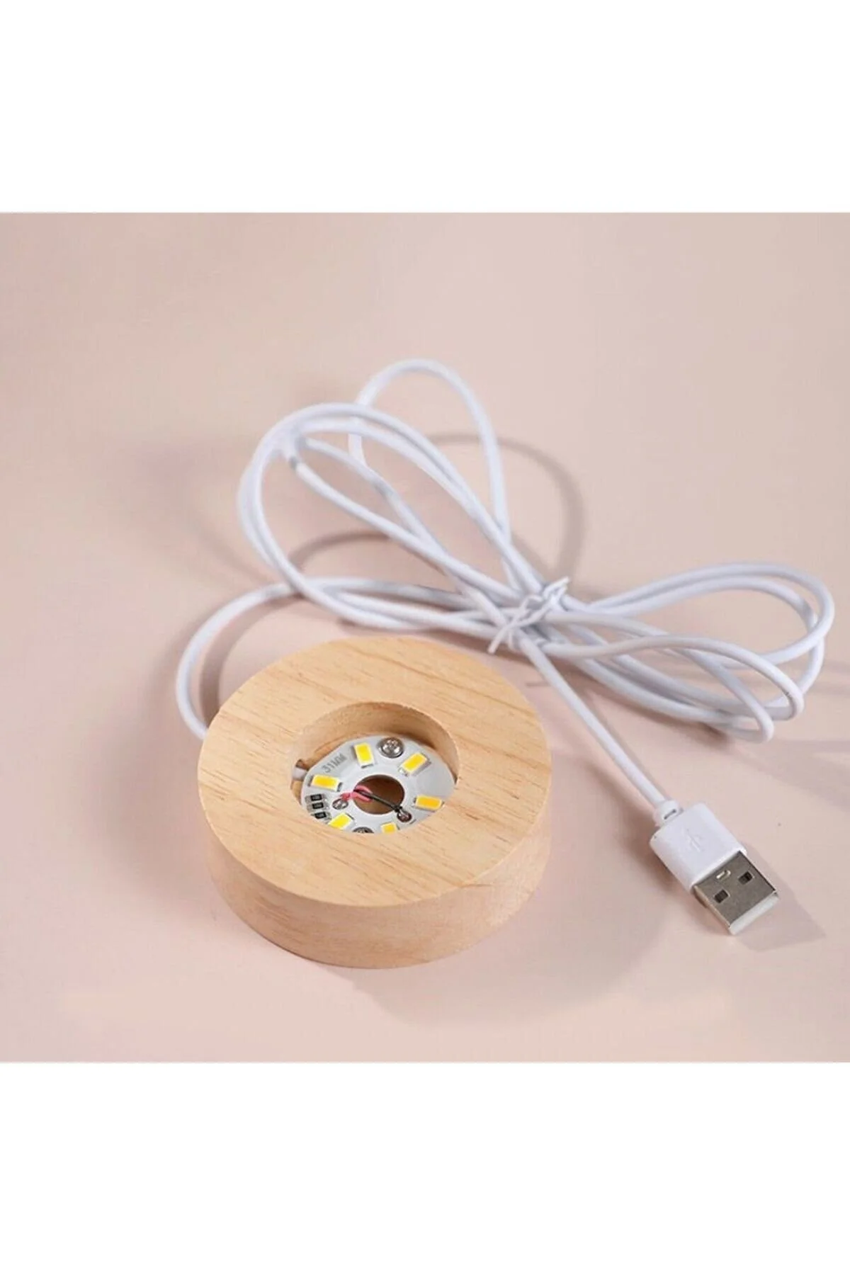 گوی برفی توپ شیشه ای سیاره و فضانورد سه بعدی LED با پایه چوبی USB از ترکیه HALL BREATHE