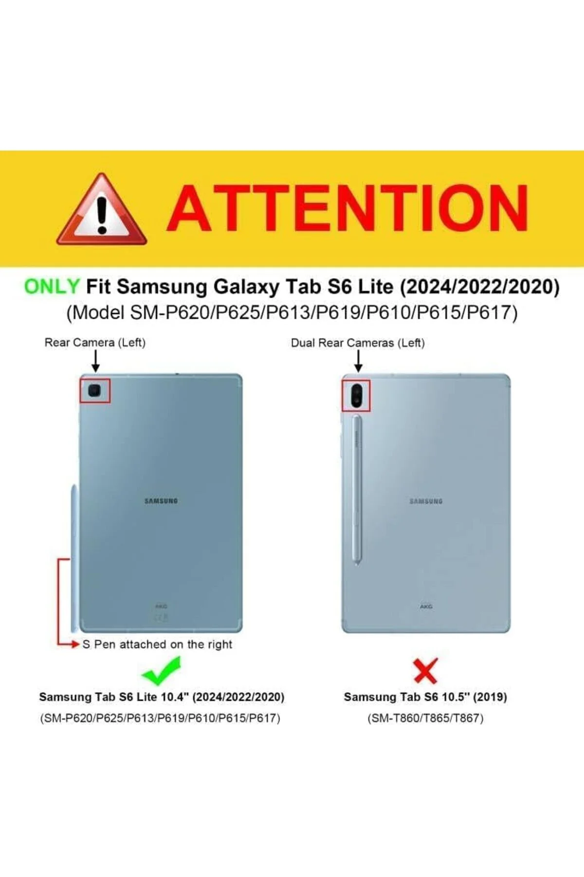 کاور تبلت هوشمند مغناطیسی قوی SAMSUNG TAB S6 LITE 10.4 CASE 2024 P610 P617 P620 با پایه ضد انحراف فیبکس Fibaks