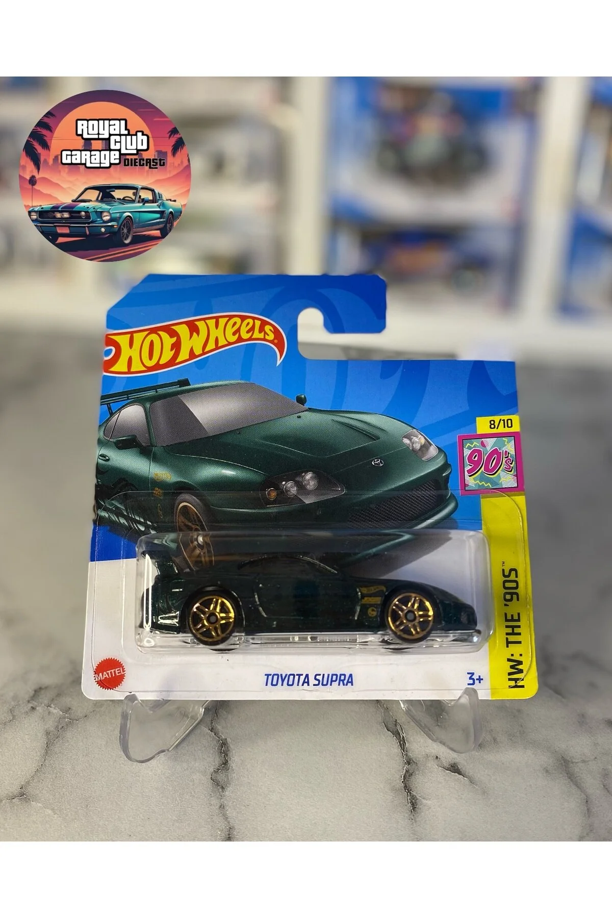 ماشین اسباب بازی TOYOTA SUPRA 1 64 سبز کارت کوتاه از ترکیه HOT WHEELS