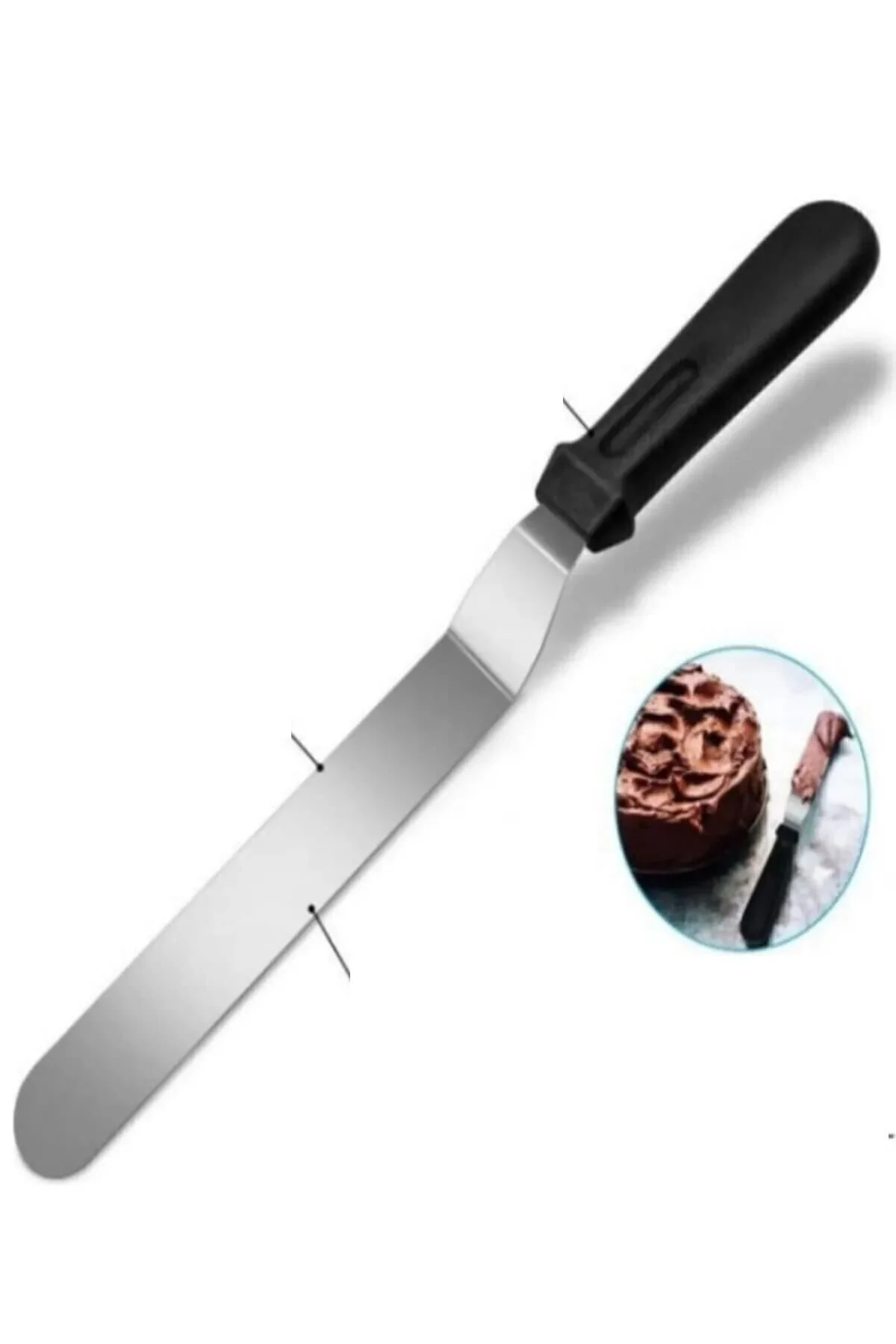 آب میوه و سبزی گیری ست 2 عدد کفگیر کیک مایل شکل دهنده خمیر + کاردک کاتر فلزی اورجینال Evvano