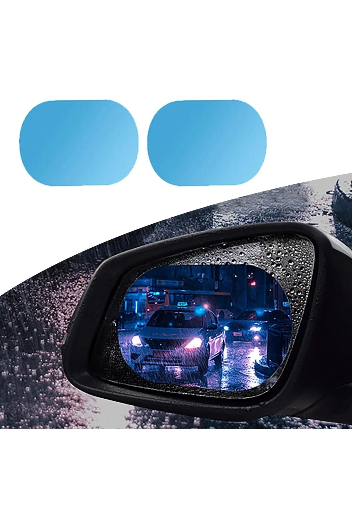محلول ضد آب شیشه RAIN SLIDER 2 PACK FILM WINDOW AUTO VEHICLE REAR ARROR ANTI FOG PIECES Modifiyum