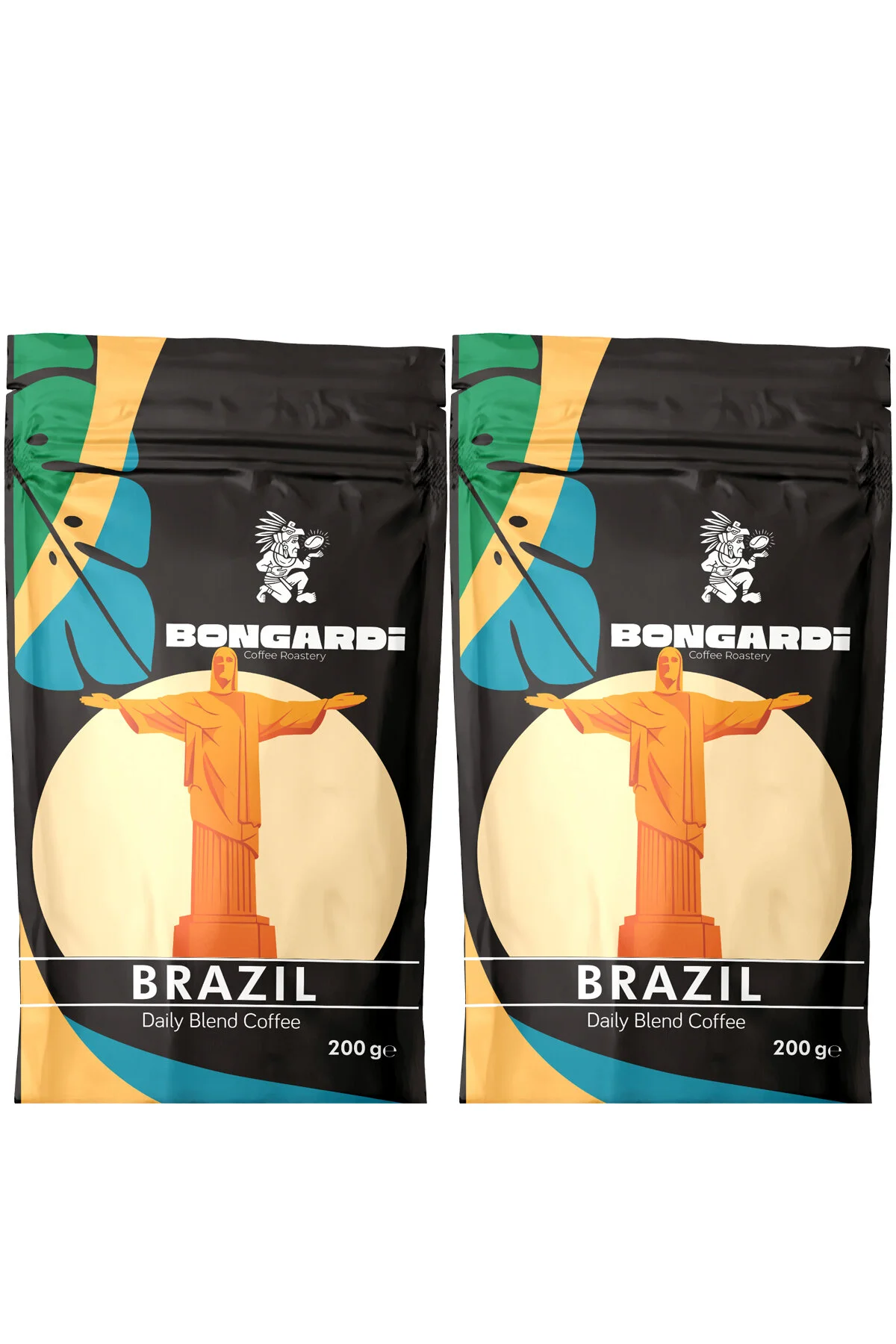 خرید قهوه برازيلی سانتوس ۲×۲۰۰ گرم با آسیاب مخصوص  Bongardi Coffee