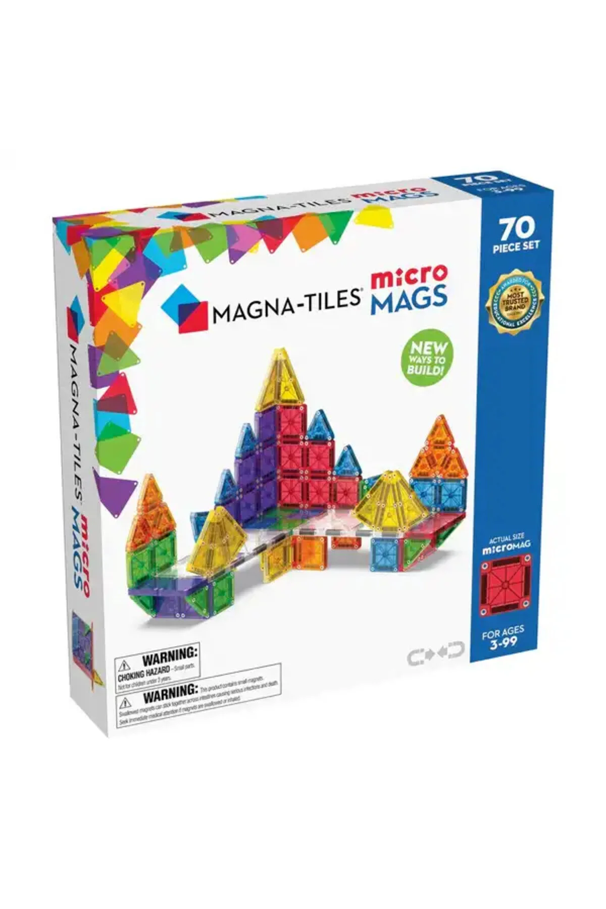 لگو و اسباب بازی های ساخت محور MAGNA TILES® MICROMAGS 70 قطعه Magna Tiles
