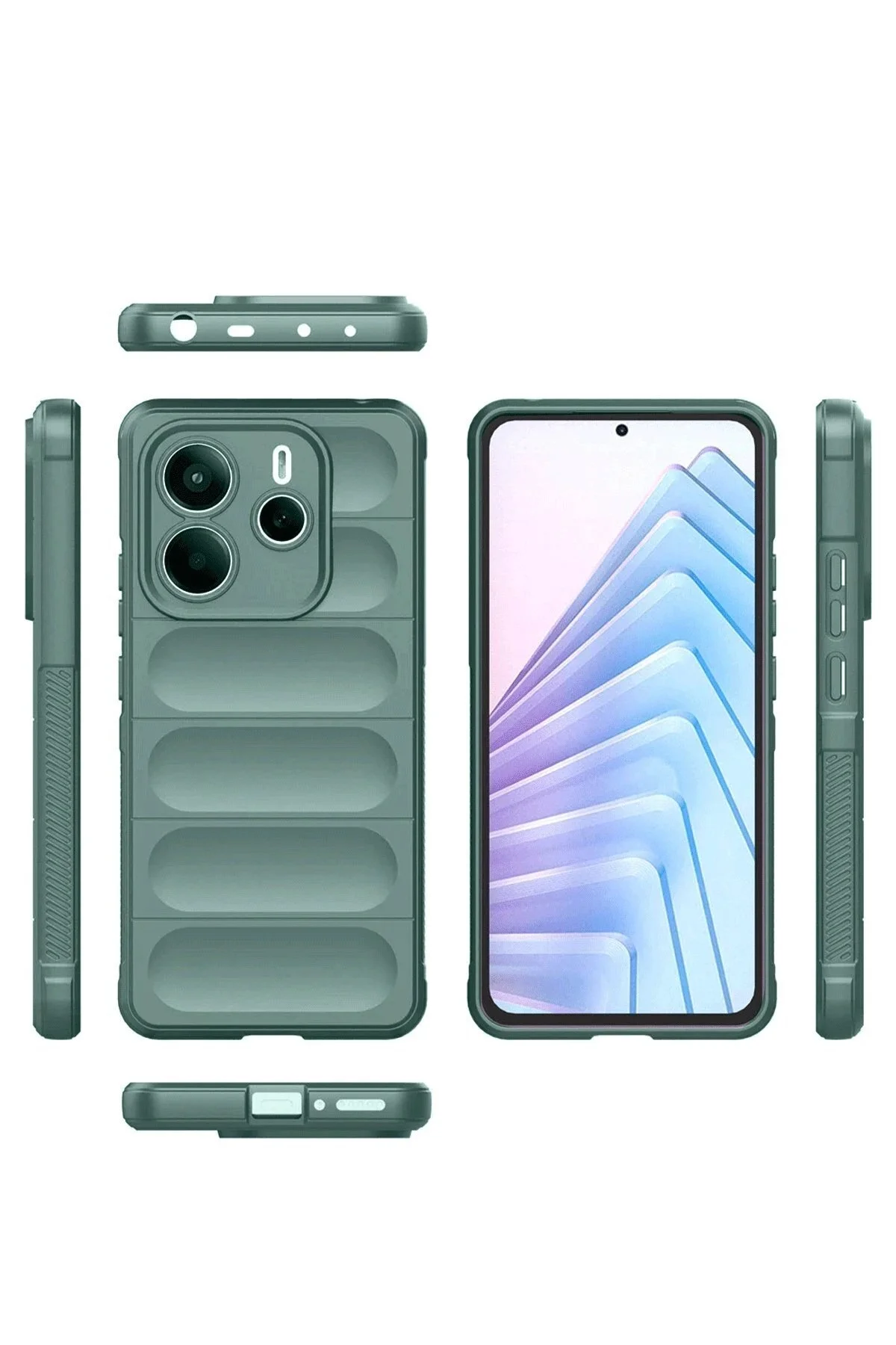 کاور تبلت XIAOMI REDMI NOTE 14 4G CASE OPTIMUM SILICONE سبز تیره Genel Markalar