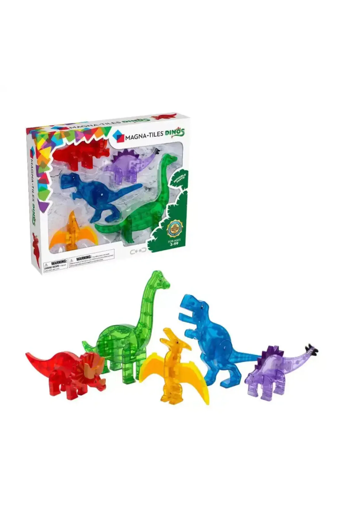 لگو و اسباب بازی های ساخت محور MAGNATILES DINOSAURS 5 PIECES 22805 از ترکیه Magna Tiles
